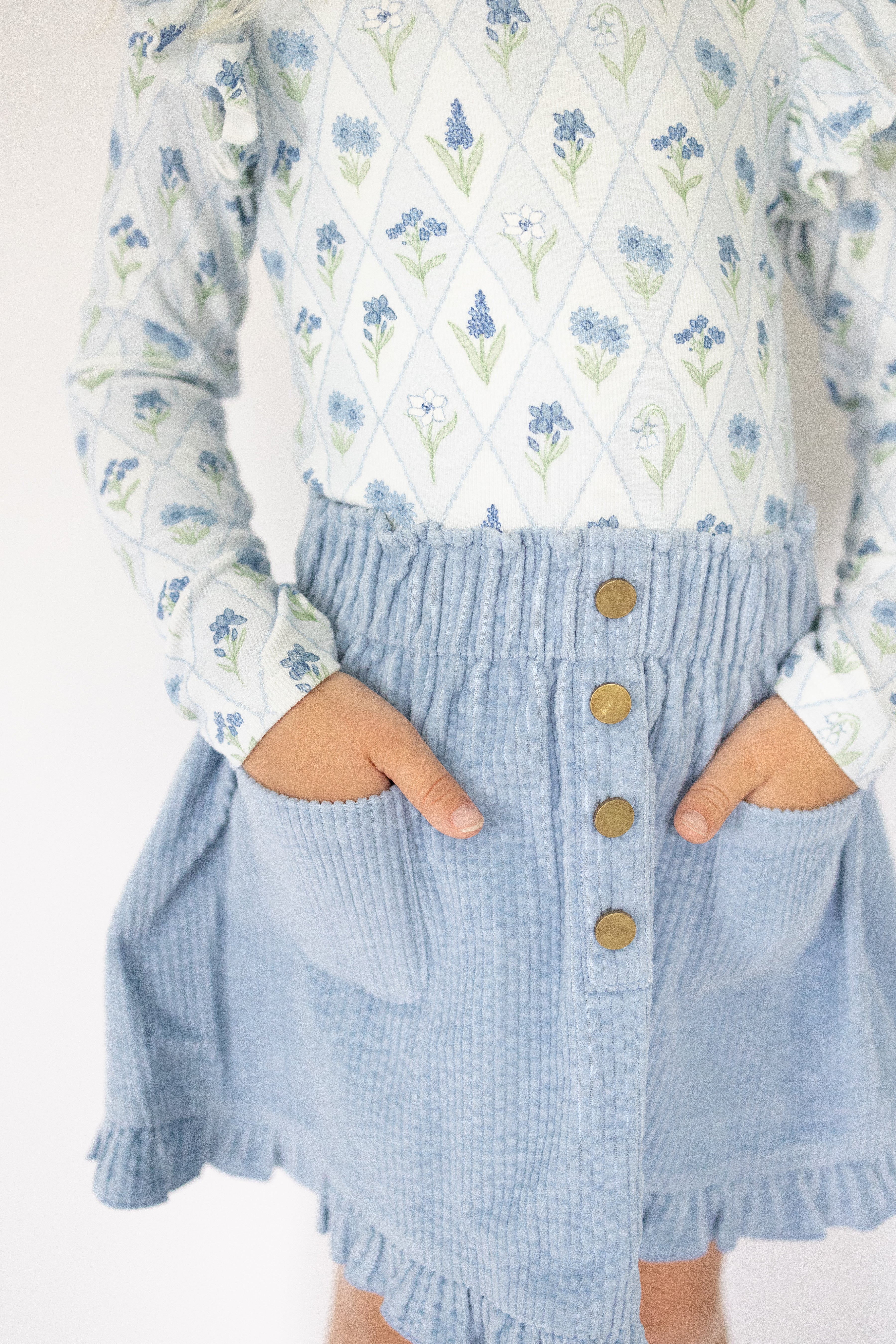 Vienna Corduroy Skirt - Skyloom (Pre-Order)