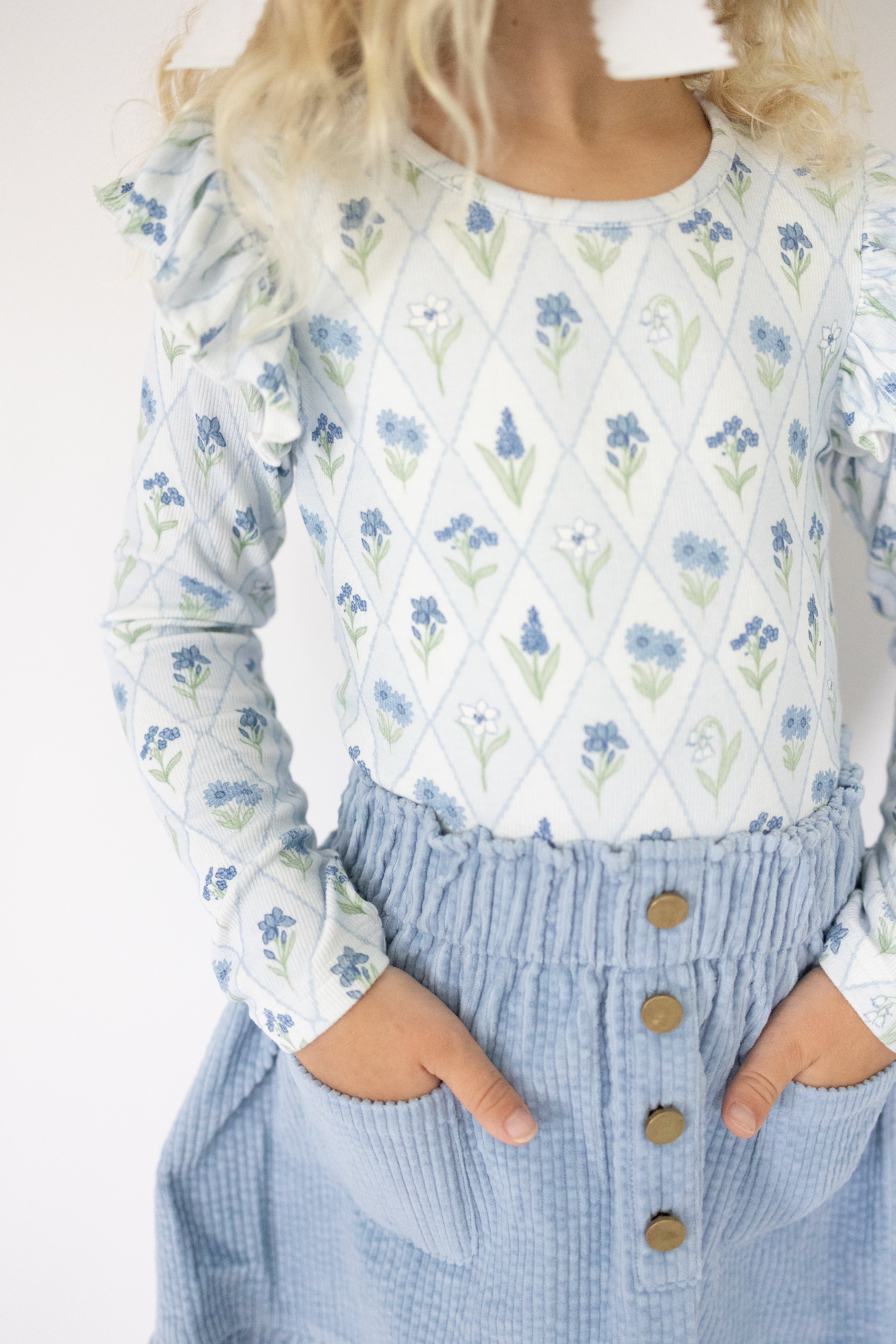 Vienna Corduroy Skirt - Skyloom (Pre-Order)