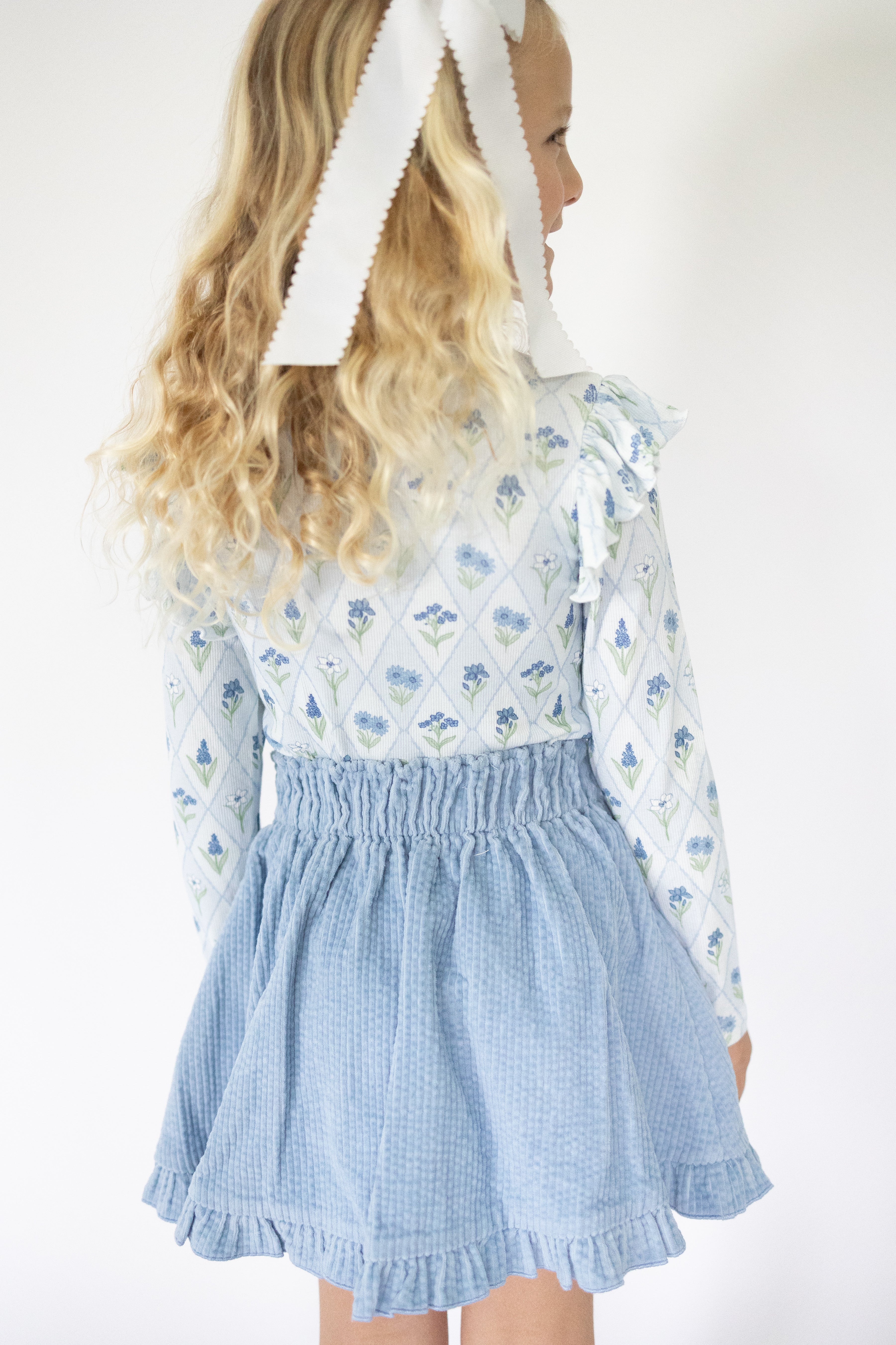 Vienna Corduroy Skirt - Skyloom (Pre-Order)