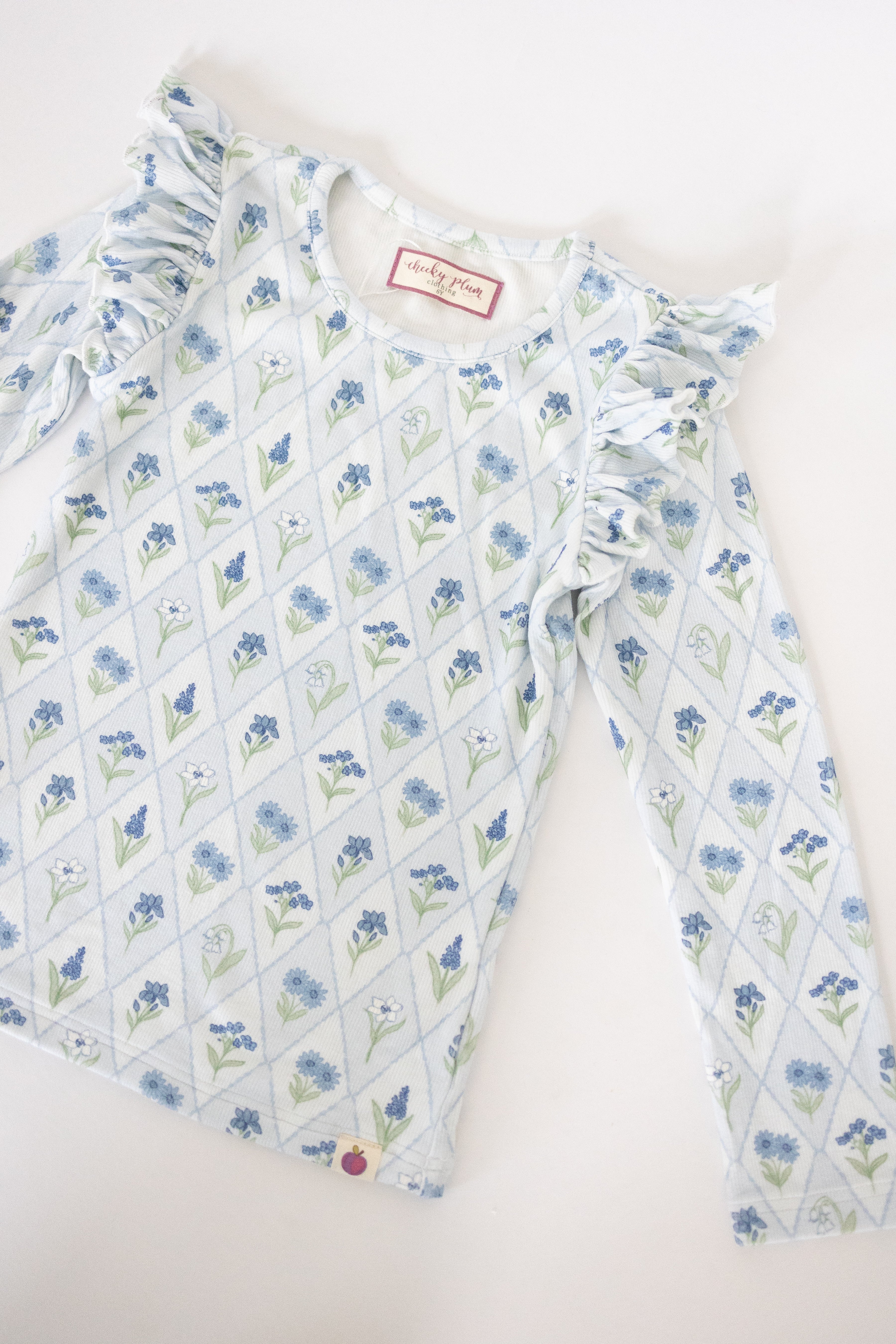 Ribbed Ruffle Top - Skyloom (Pre-Order)