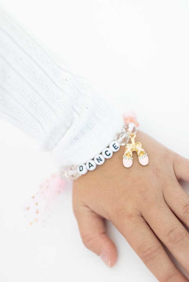 Crushed Glass Bead Stretch Bracelet - Dance