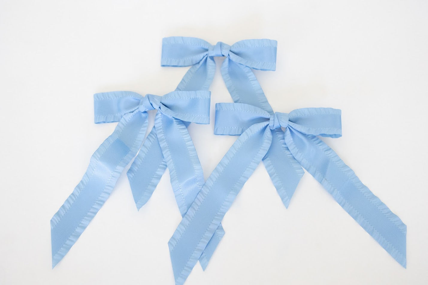 Ruffle Trim Hair Bow - Macaron Muse