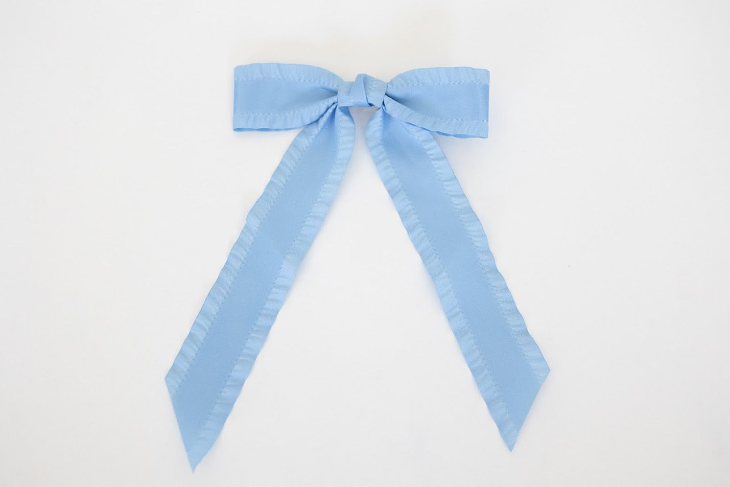 Ruffle Trim Hair Bow - Macaron Muse