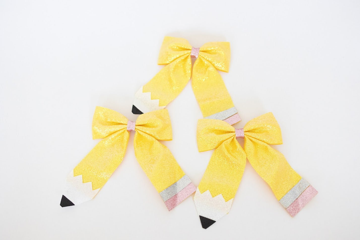 Coquette Glitter Pencil Bow