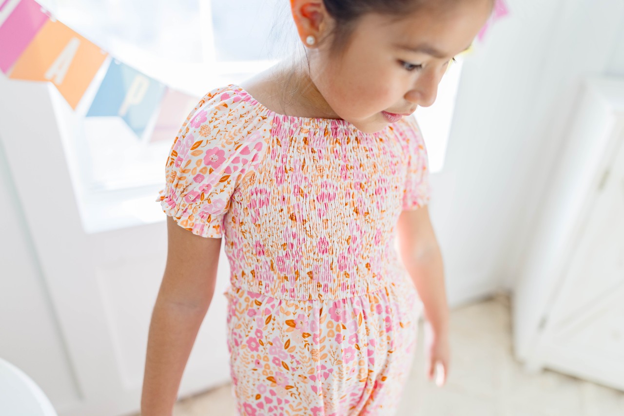 Quinn Romper - Citrus Bloom Bliss