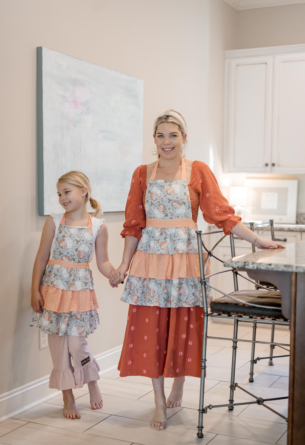 Kid's Ruffle Apron - Santa's Magical Wonderland