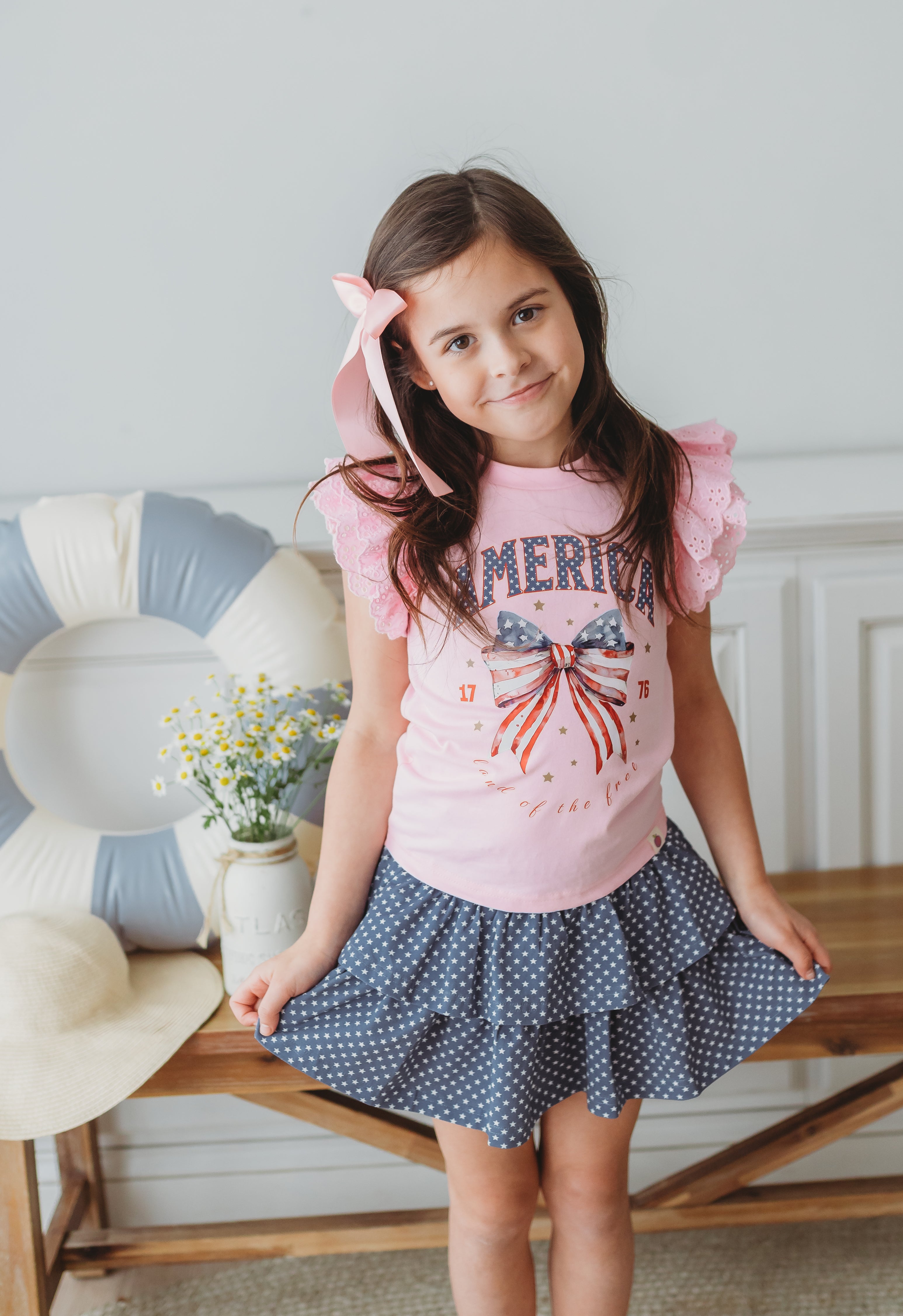 Vintage Eyelet Tee - Pretty in 1776