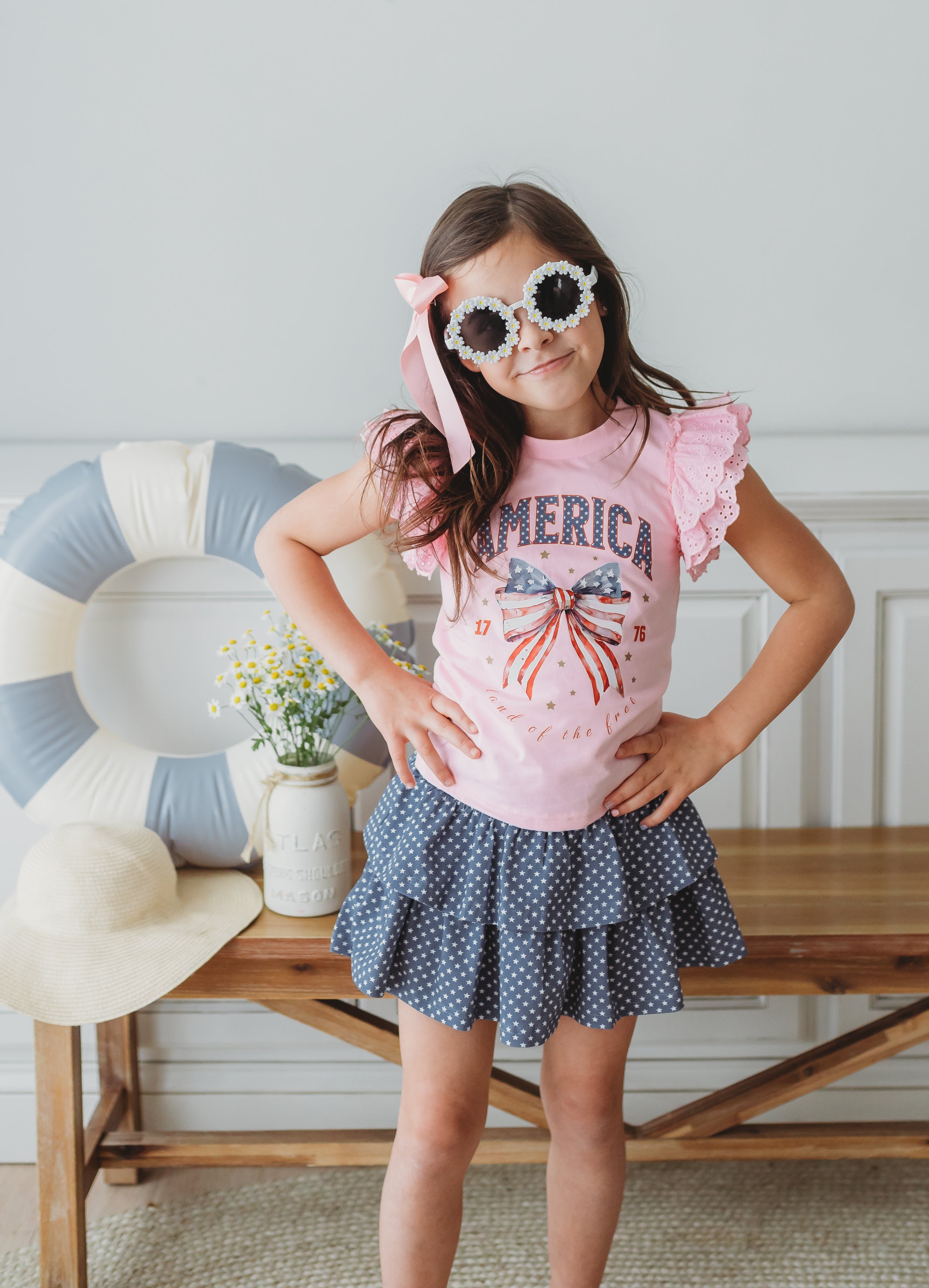 Vintage Eyelet Tee - Pretty in 1776