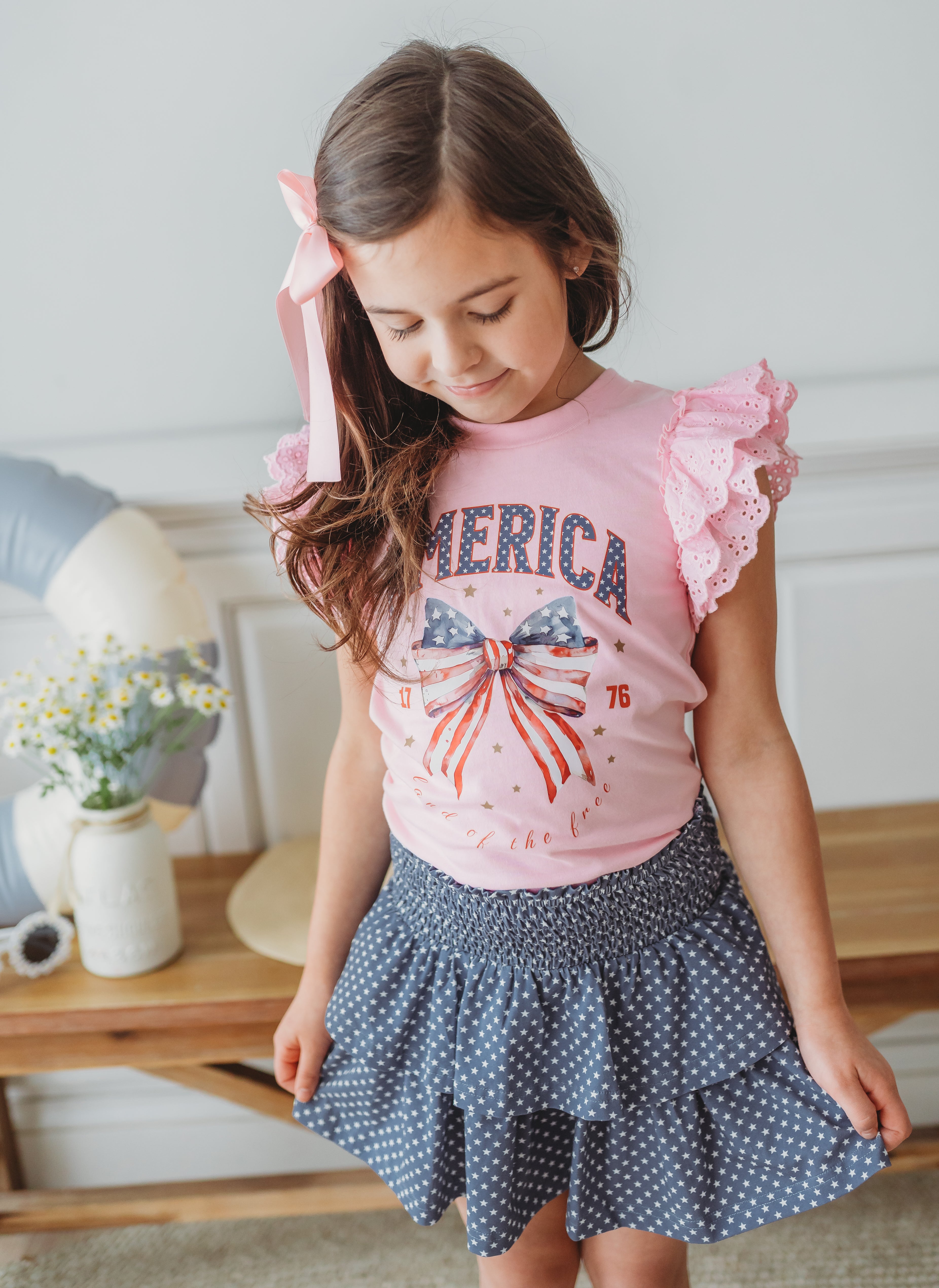 Vintage Eyelet Tee - Pretty in 1776