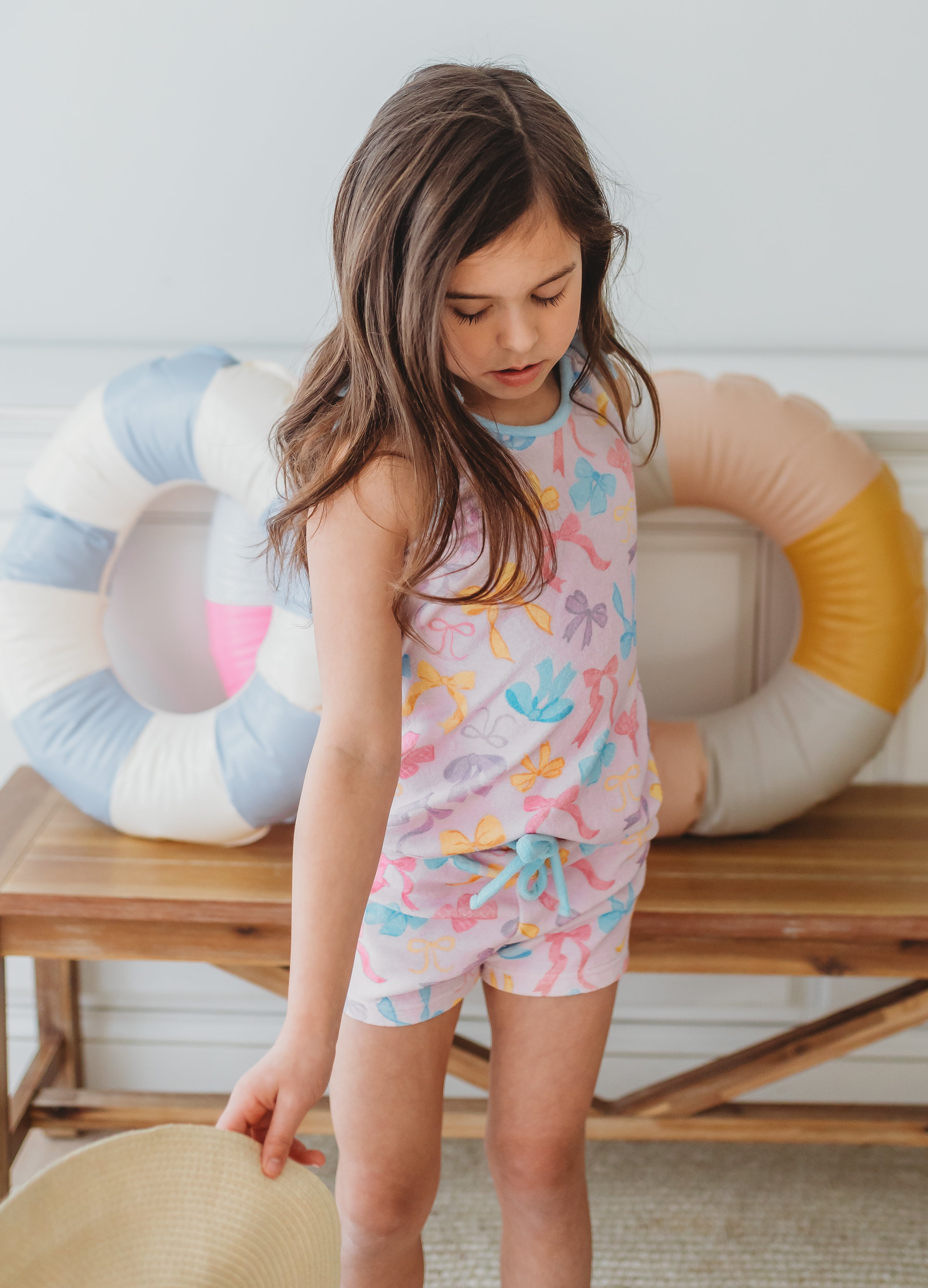 Terry Cloth Swim Cover Set - Bow Bliss