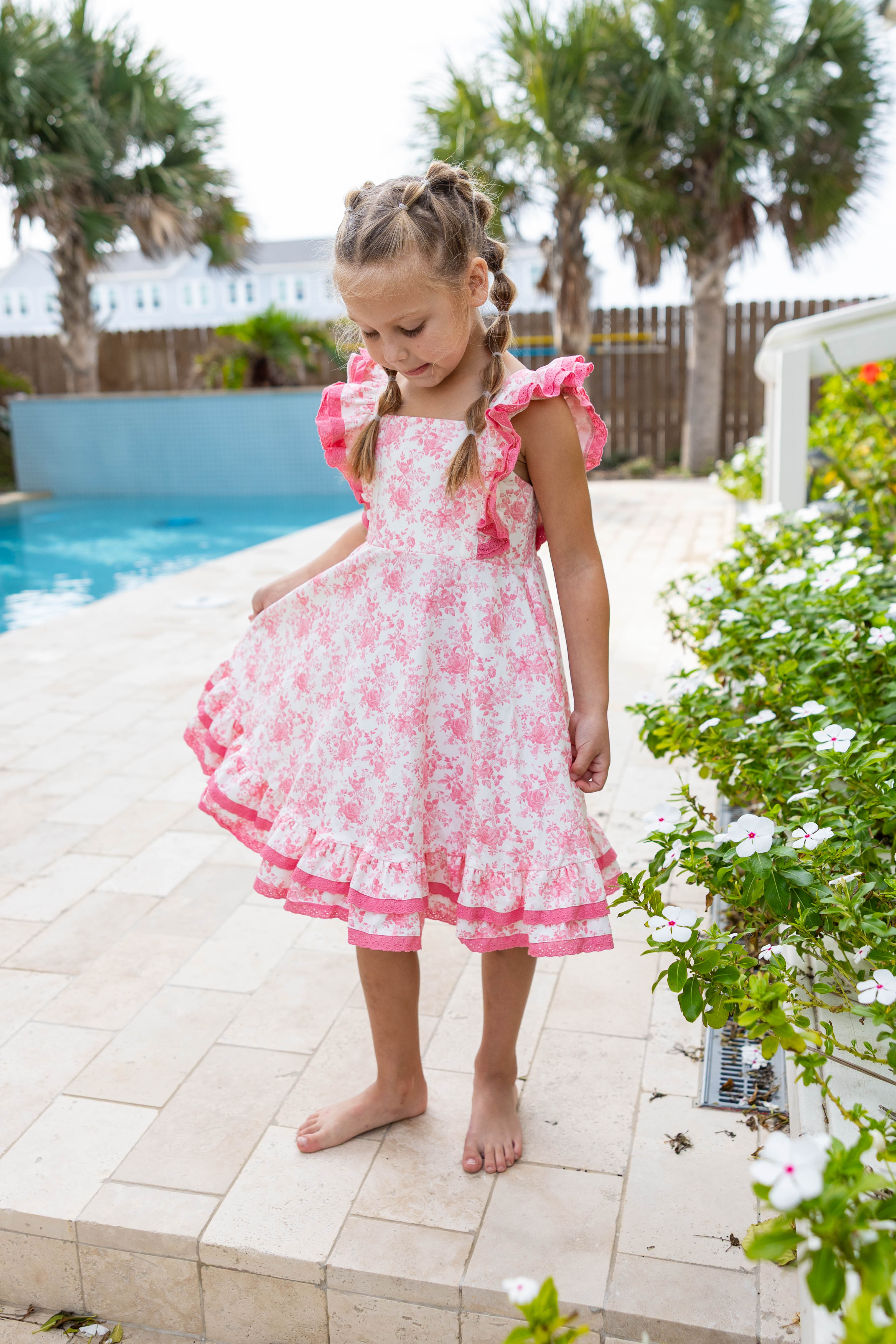 Drew Knit Dress - Toile de Rose (Pre-Order)