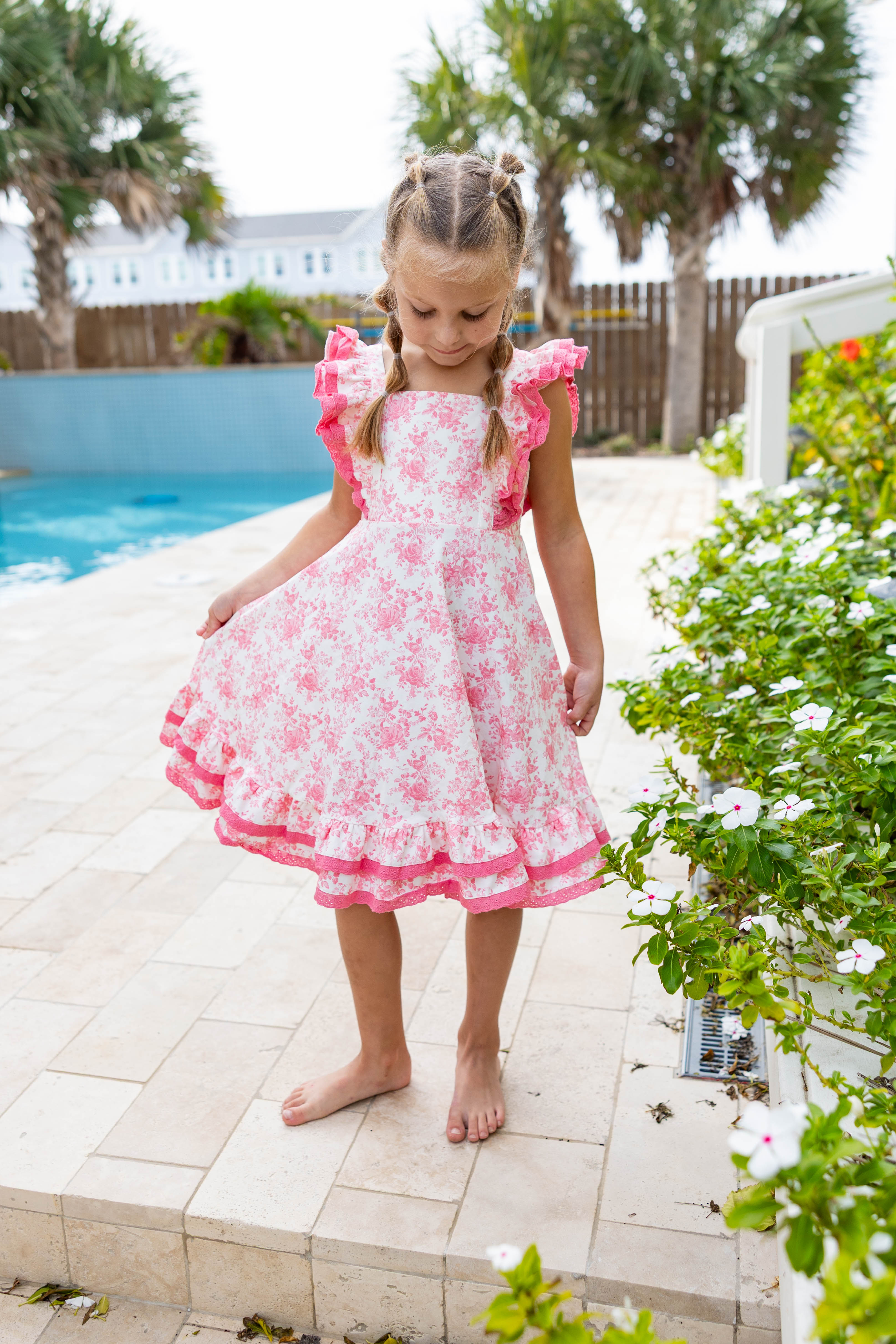 Drew Knit Dress - Toile de Rose (Pre-Order)