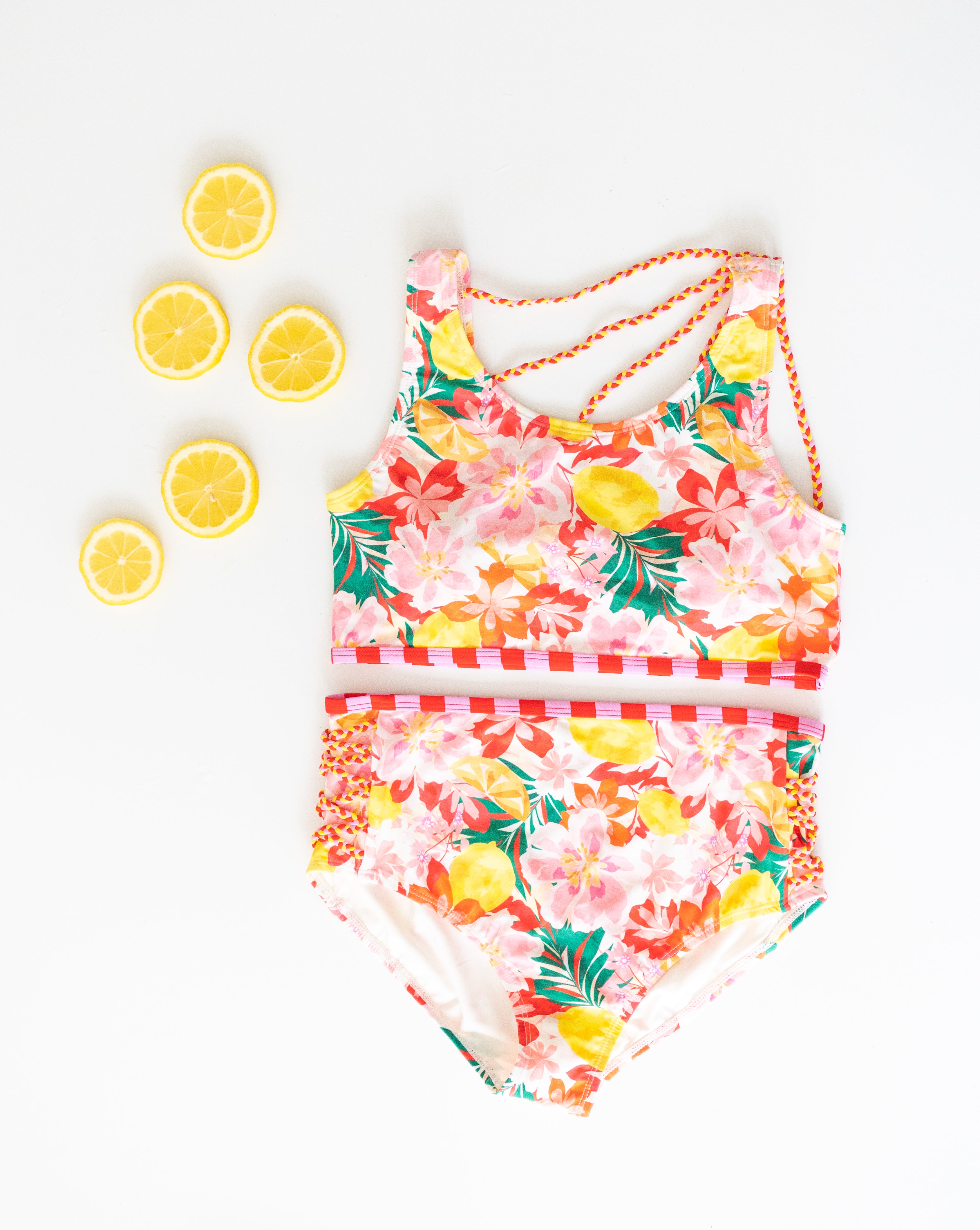 Matilda Jane Two Piece Swimsuit | Luau Pink Hibiscus