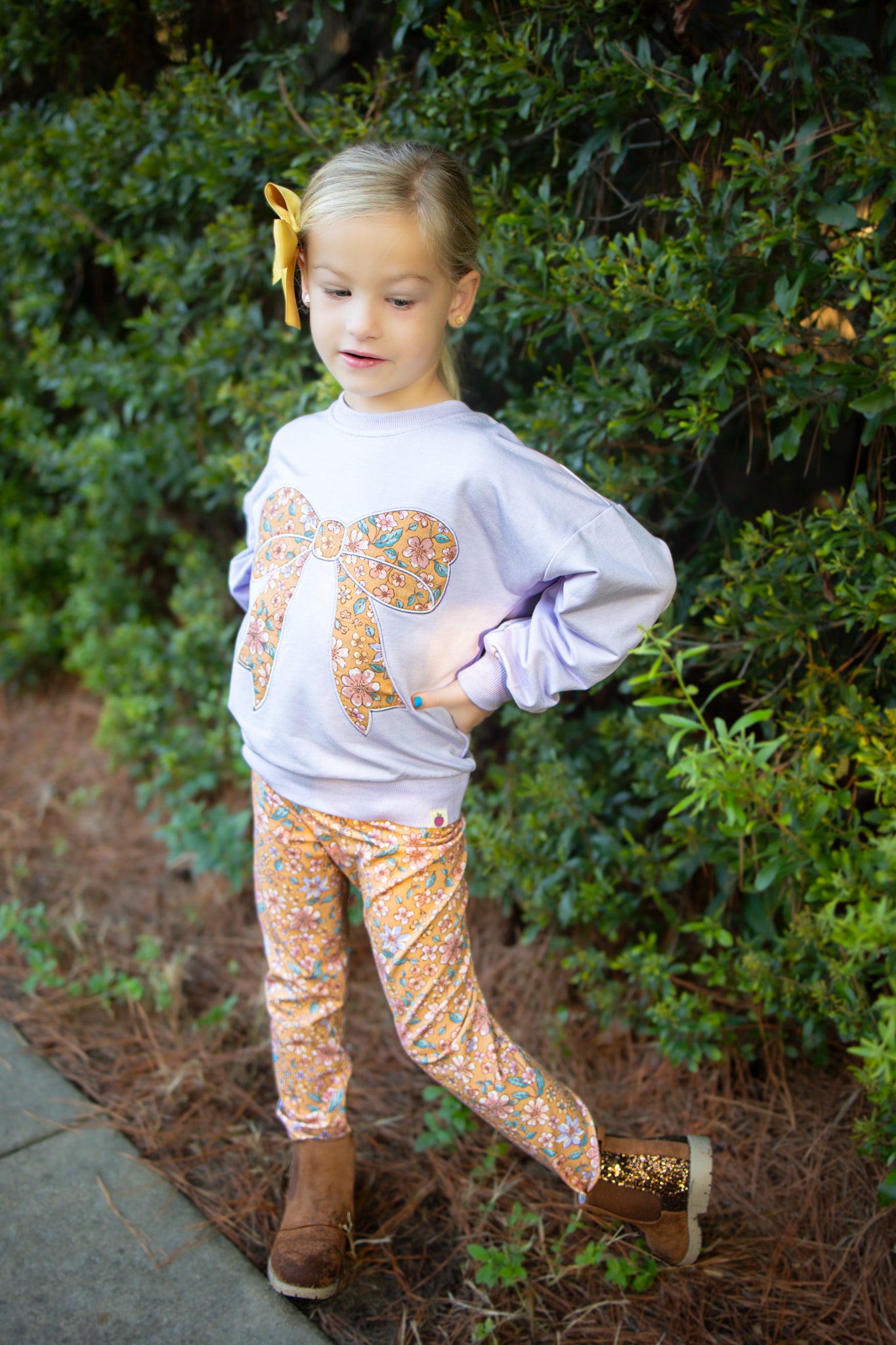 Bow Applique Sweater - Mariposa Meadows (Pre-Order)