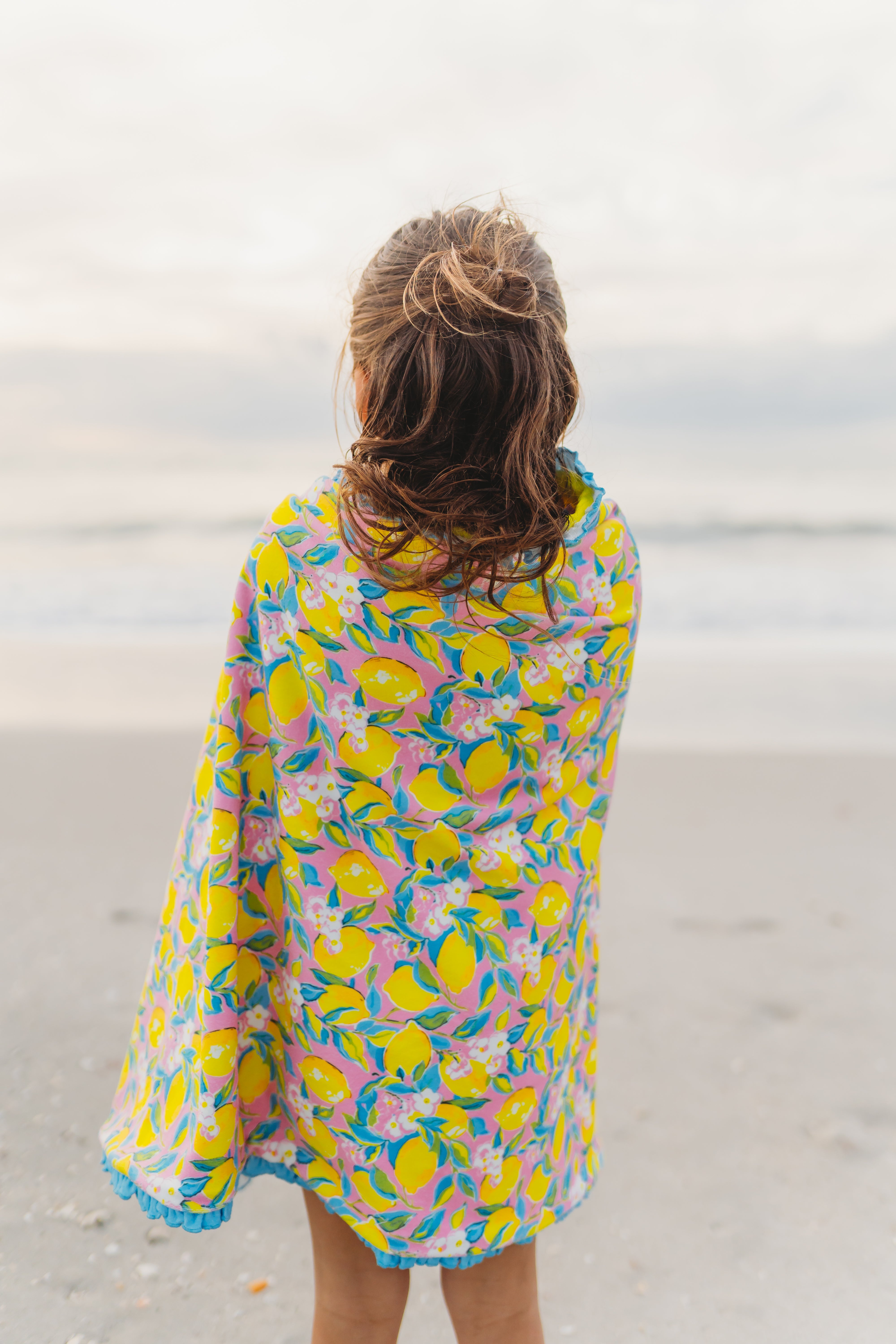 Premium Ruffle Swim Towel - Lemon Twist