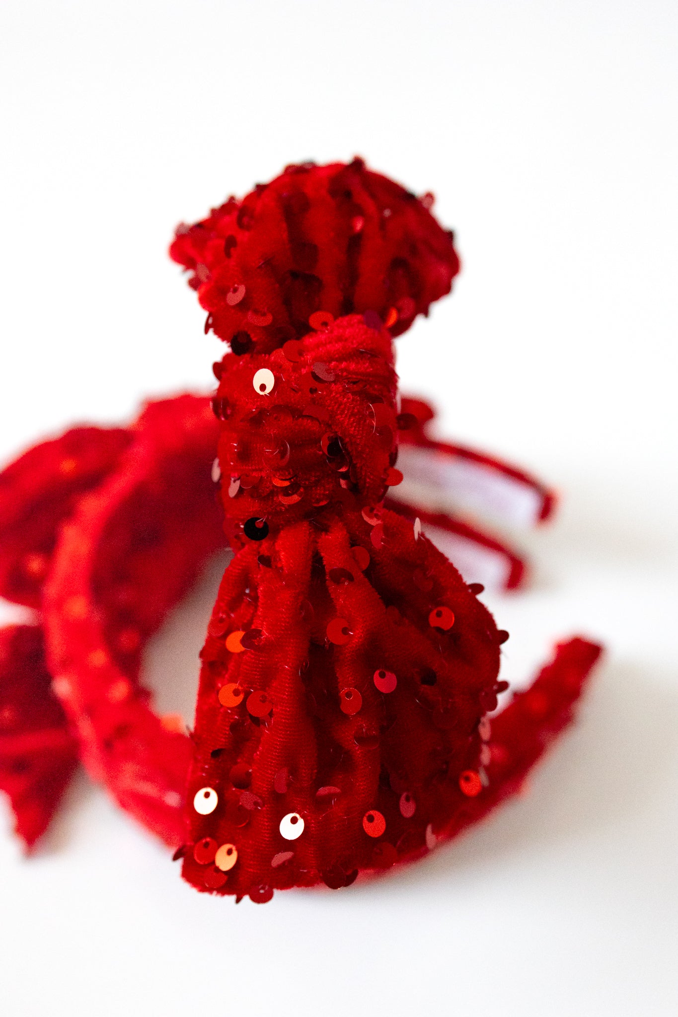 Sequin Headband - Red Haute