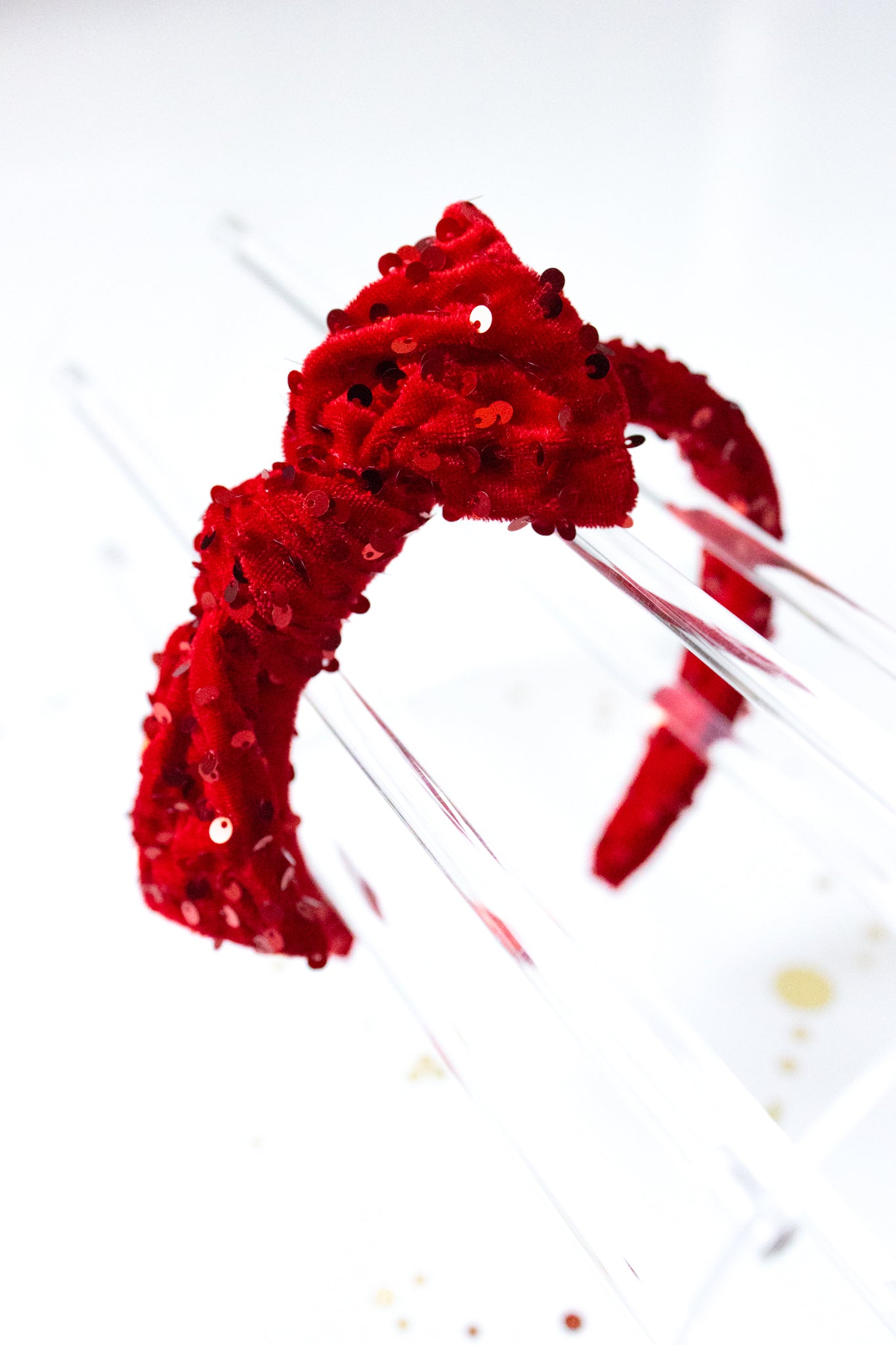 Sequin Headband - Red Haute