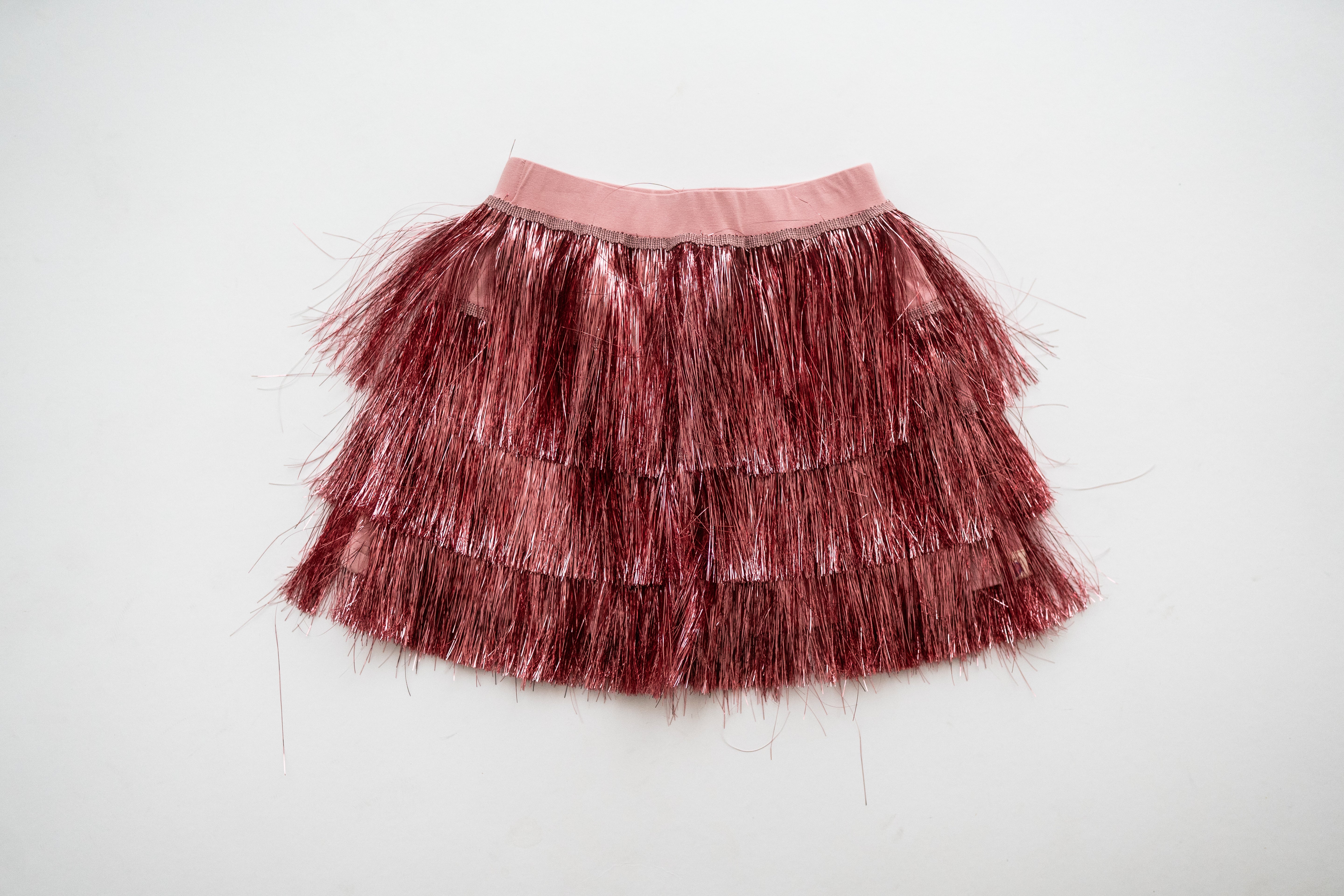 Sweetheart Sparkle Tinsel Skirt - Pink