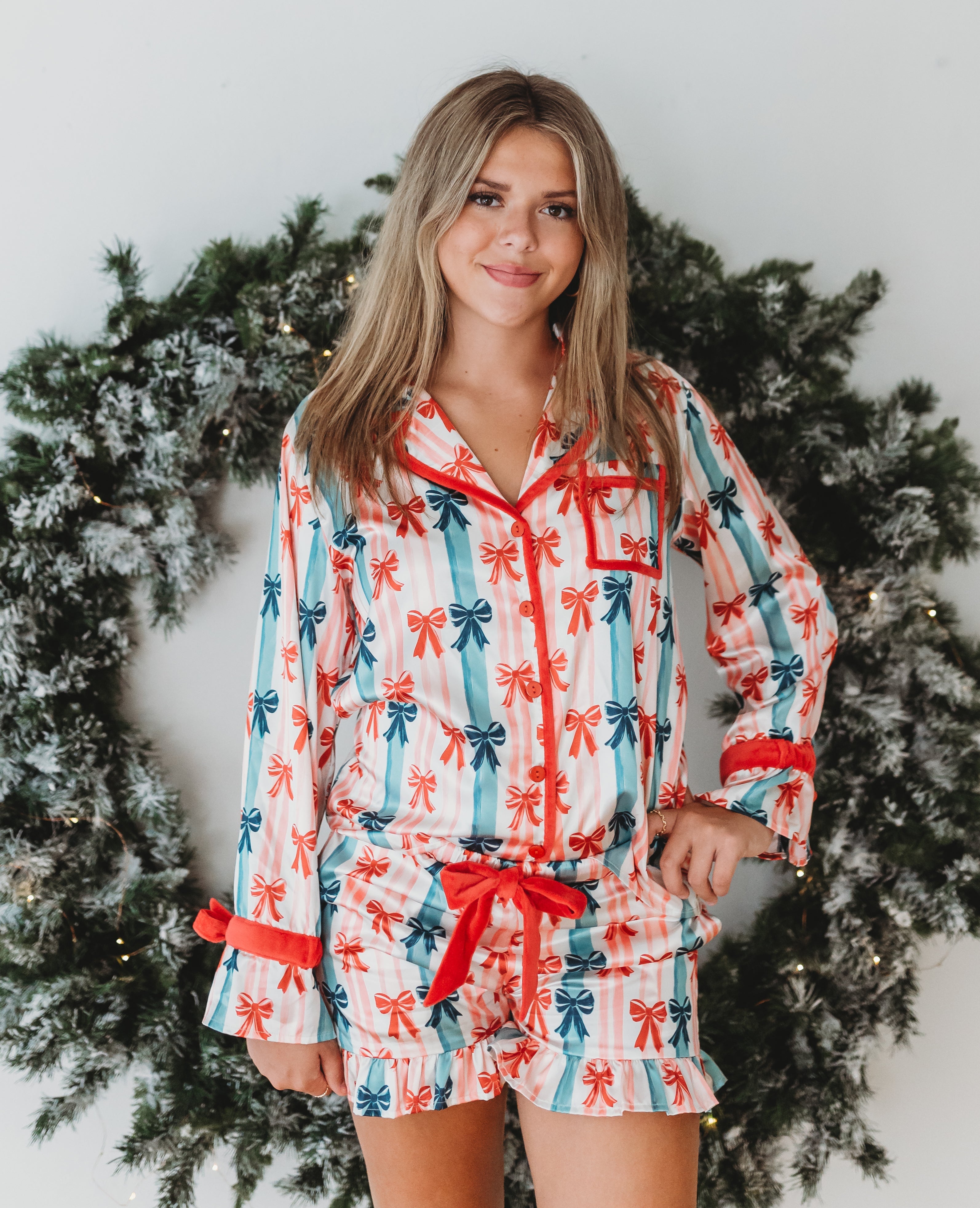 Women's Satin Loungewear Set - Twinkle Tied (Pre-Order)