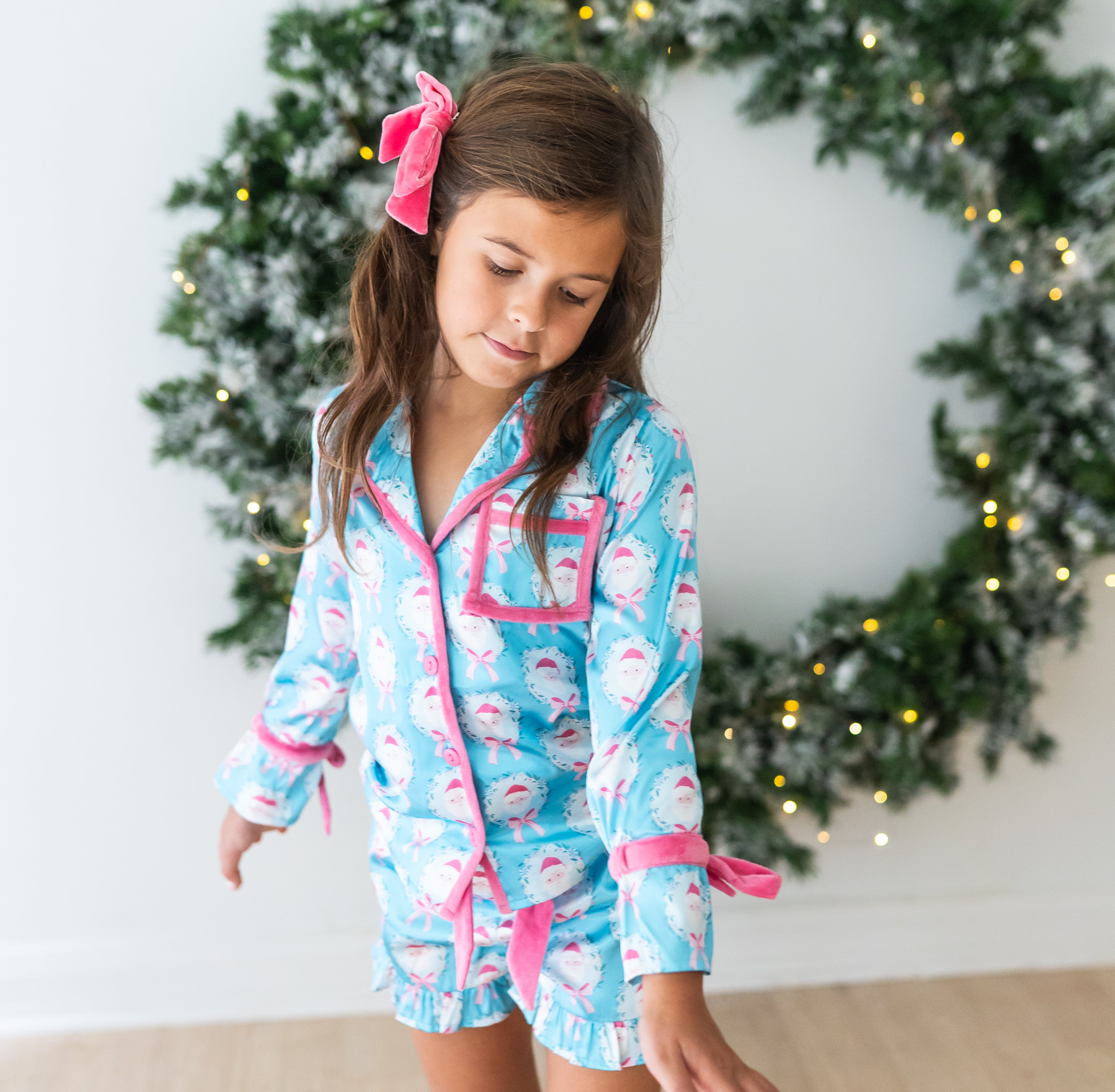 Satin Loungewear Set - Teal Tidings