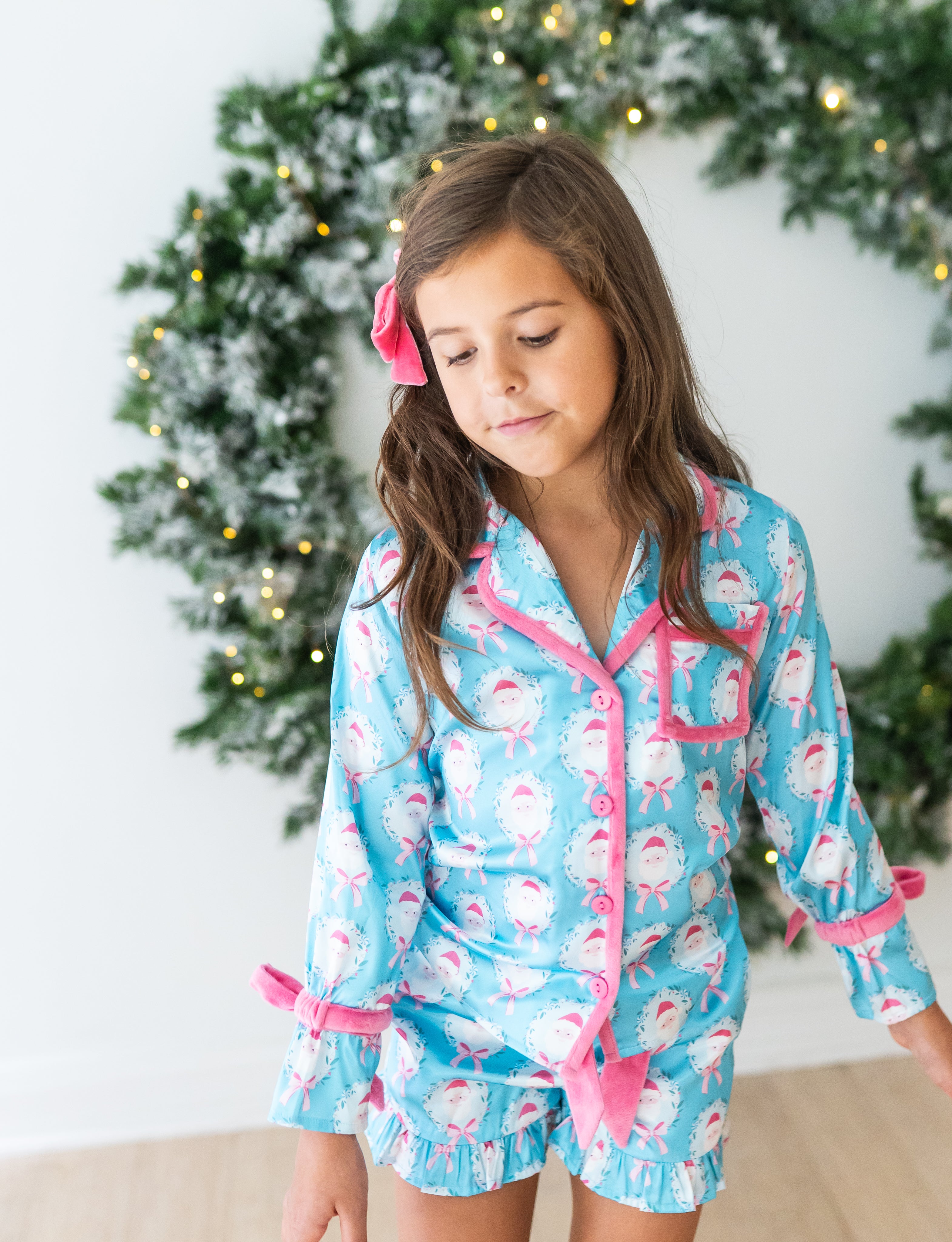 Satin Loungewear Set - Teal Tidings