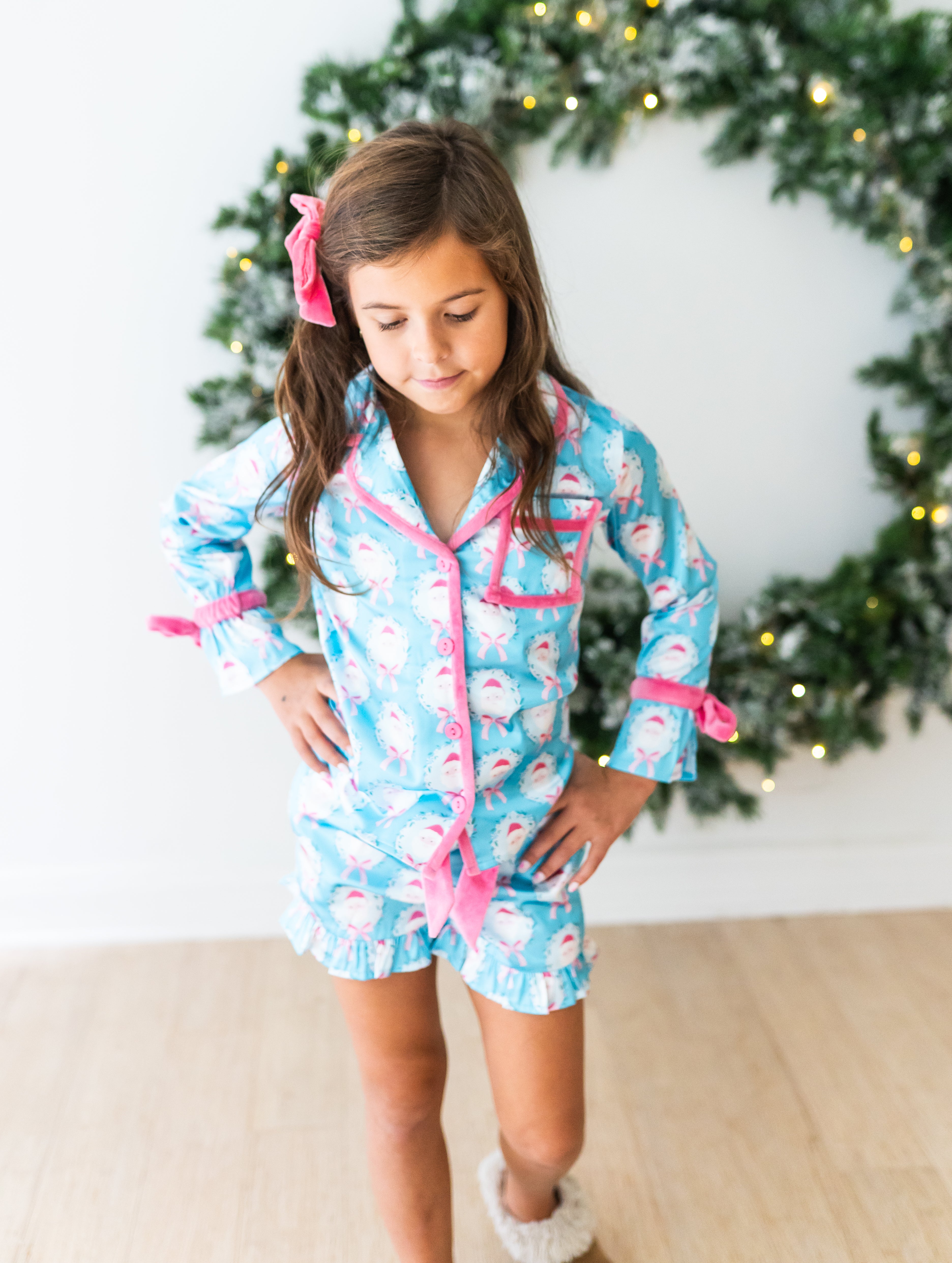 Satin Loungewear Set - Teal Tidings