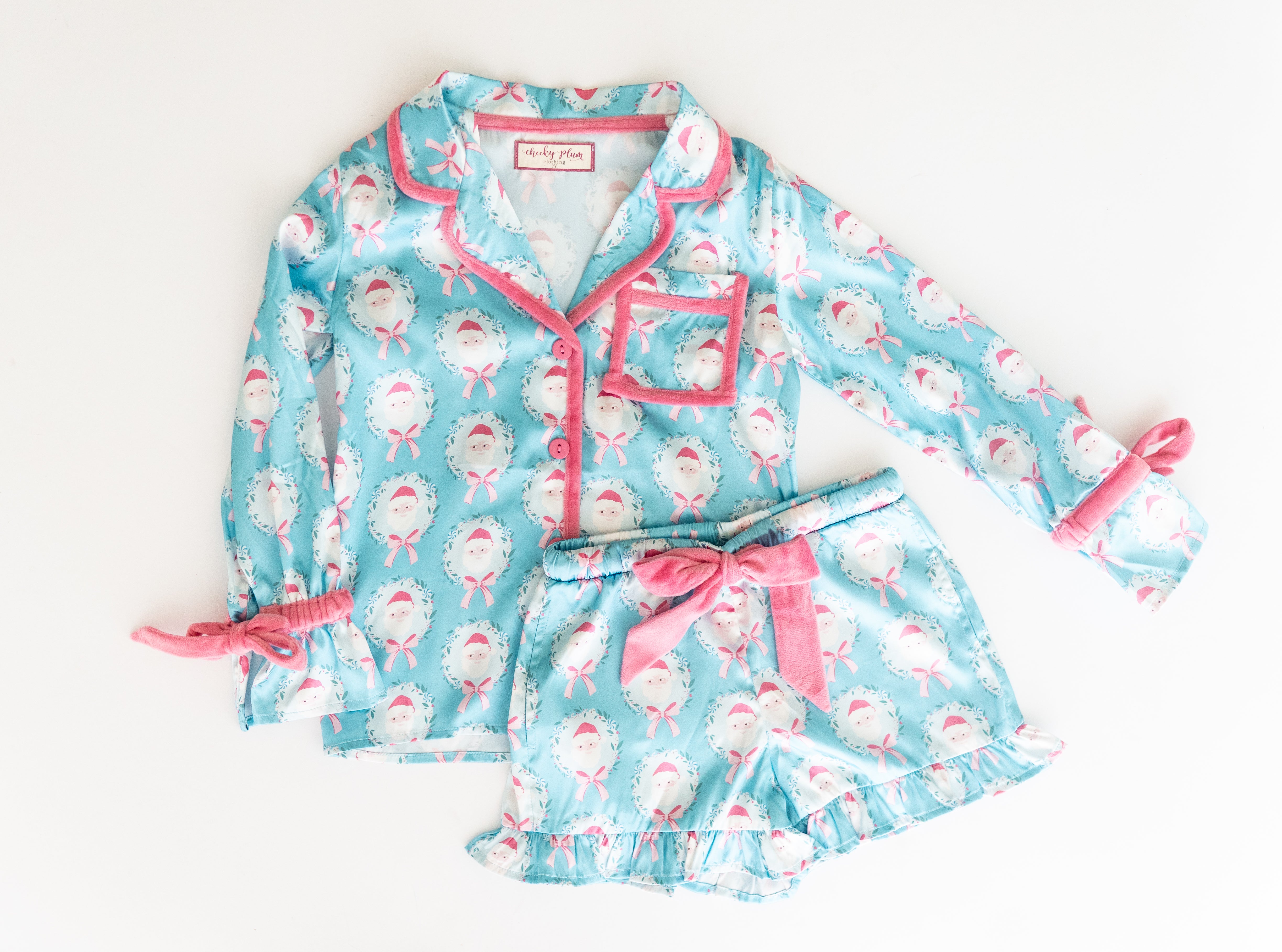 Satin Loungewear Set - Teal Tidings