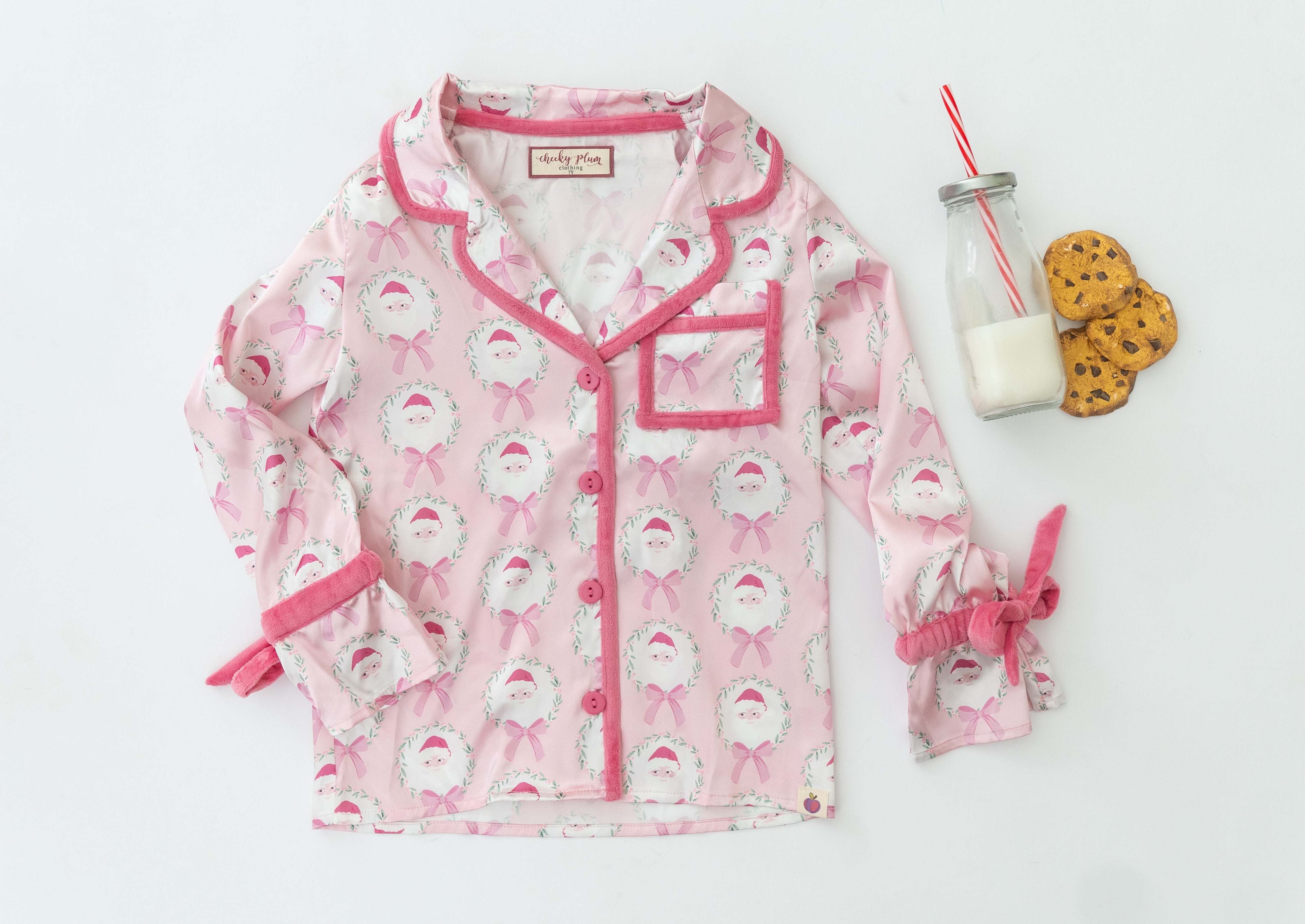 Satin Loungewear Set - Sugarplum Santa (Pre-Order)