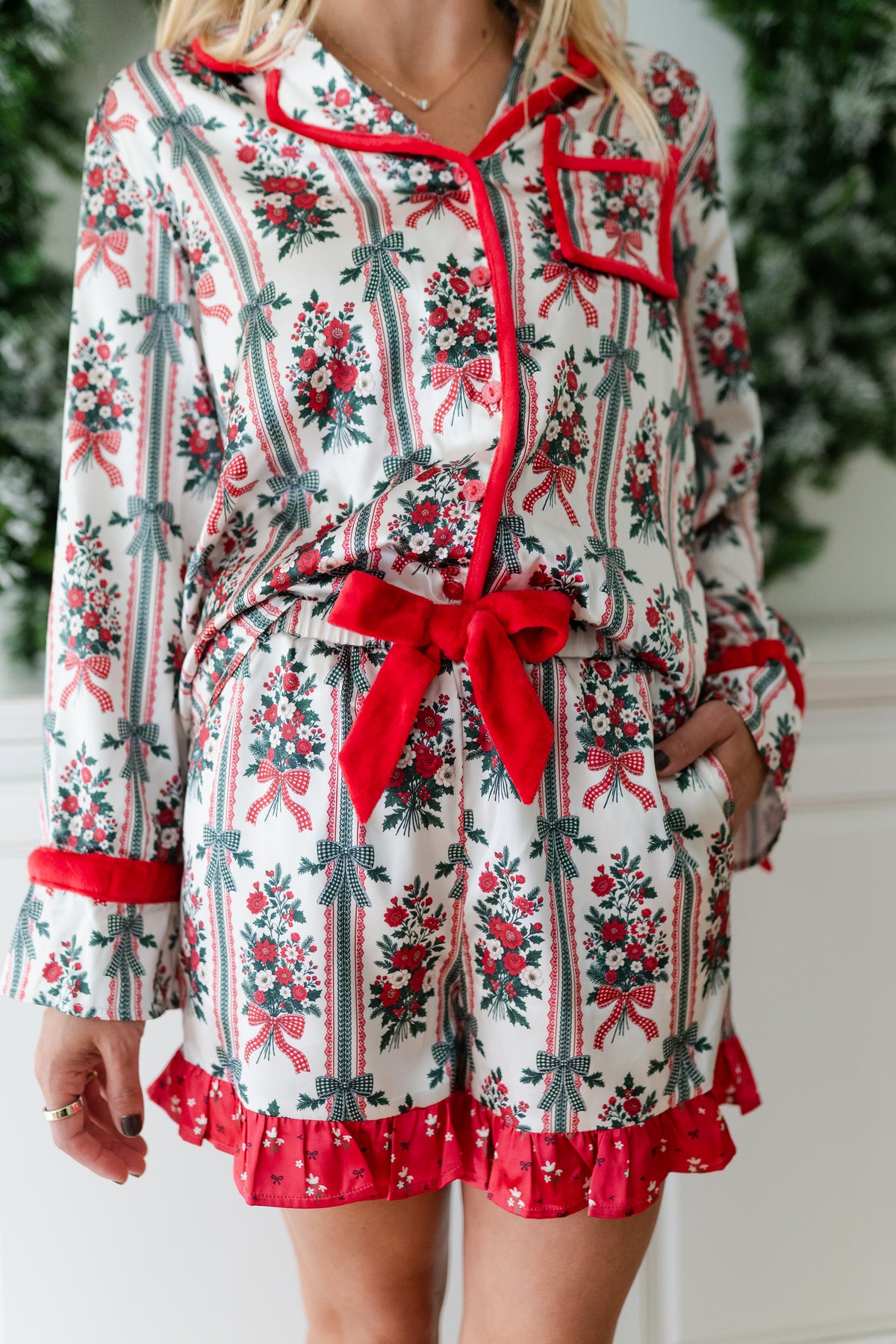 Women's Satin Loungewear Set - Christmas Keepsake (Pre-Order ships mid November)