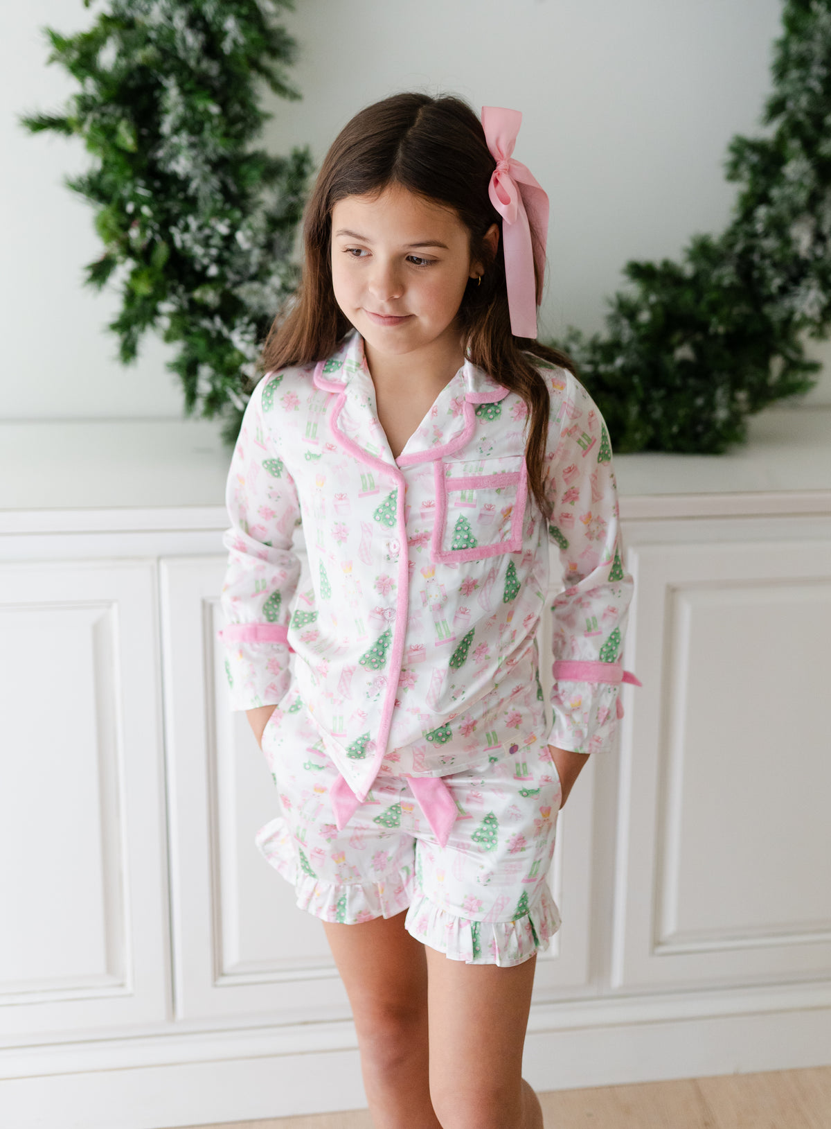 Satin Loungewear Set - Sugarplum Noel (Pre-Order ships early November)