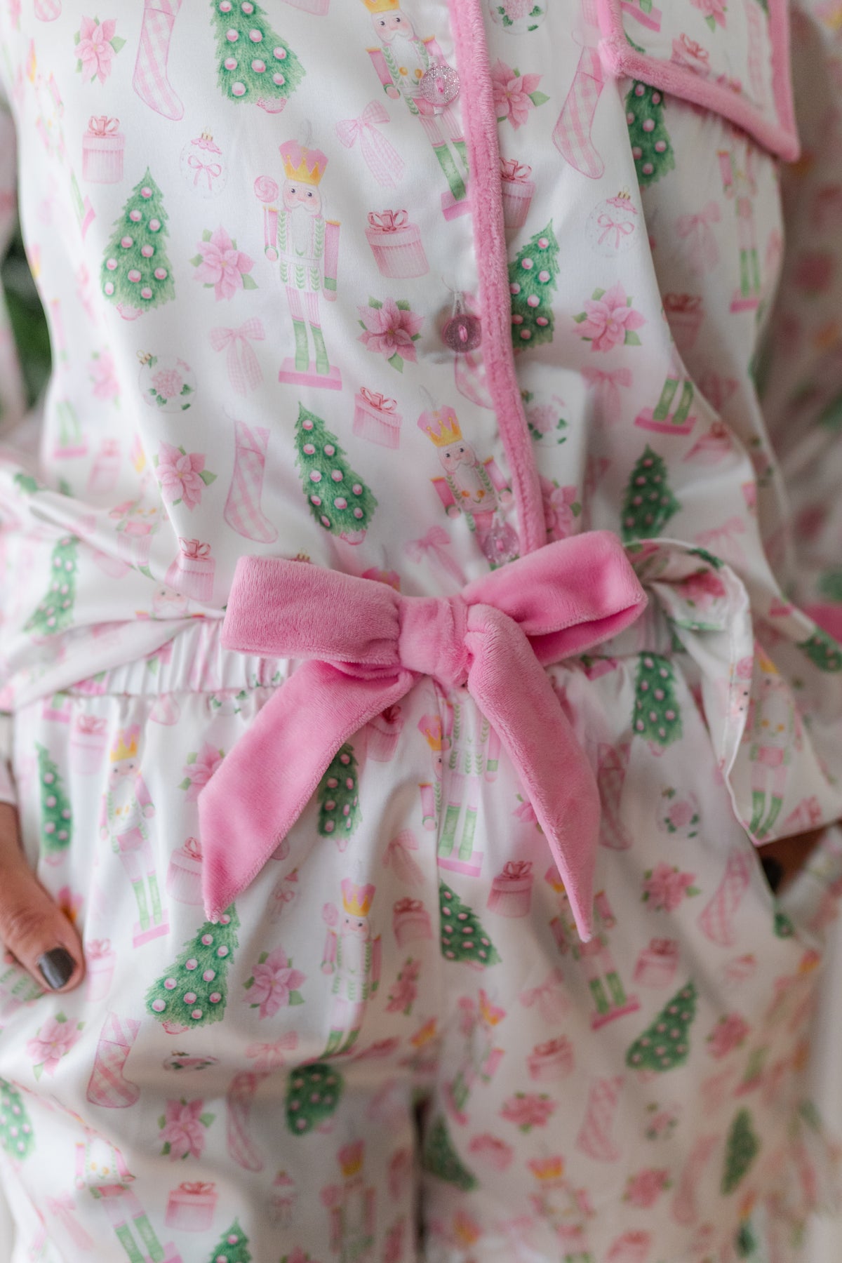 Women's Satin Loungewear Set - Sugarplum Noel (Pre-Order ships early November)