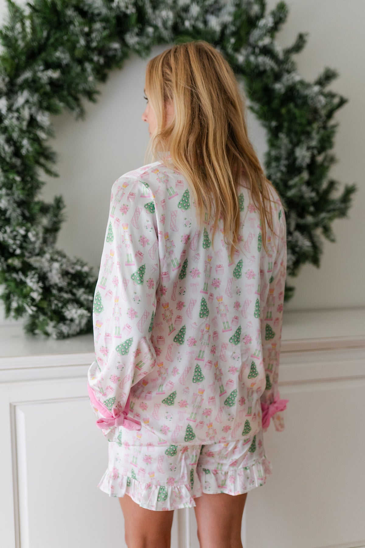 Women's Satin Loungewear Set - Sugarplum Noel (Pre-Order ships early November)