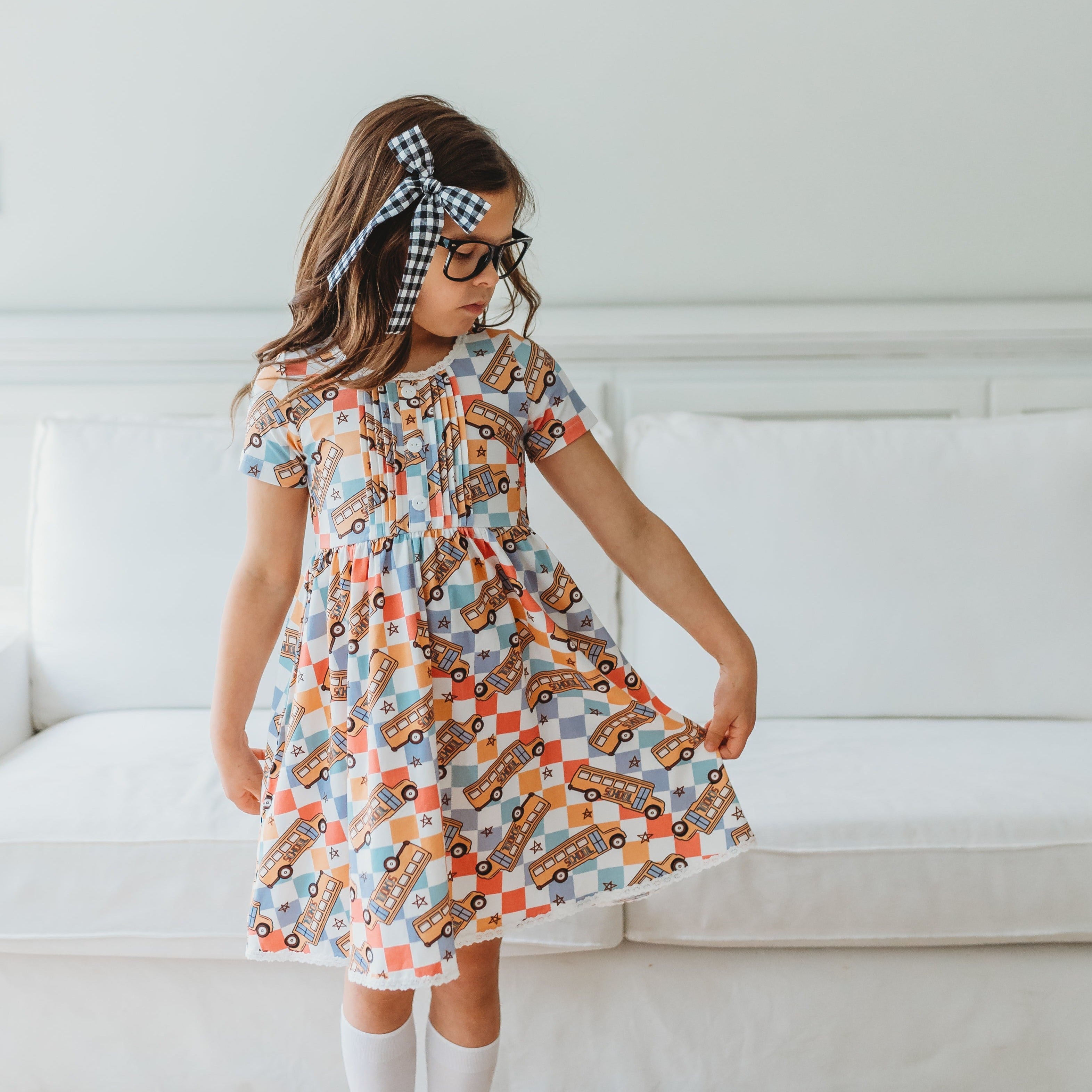 Penelope Knit Dress - Groovy Bus Ride