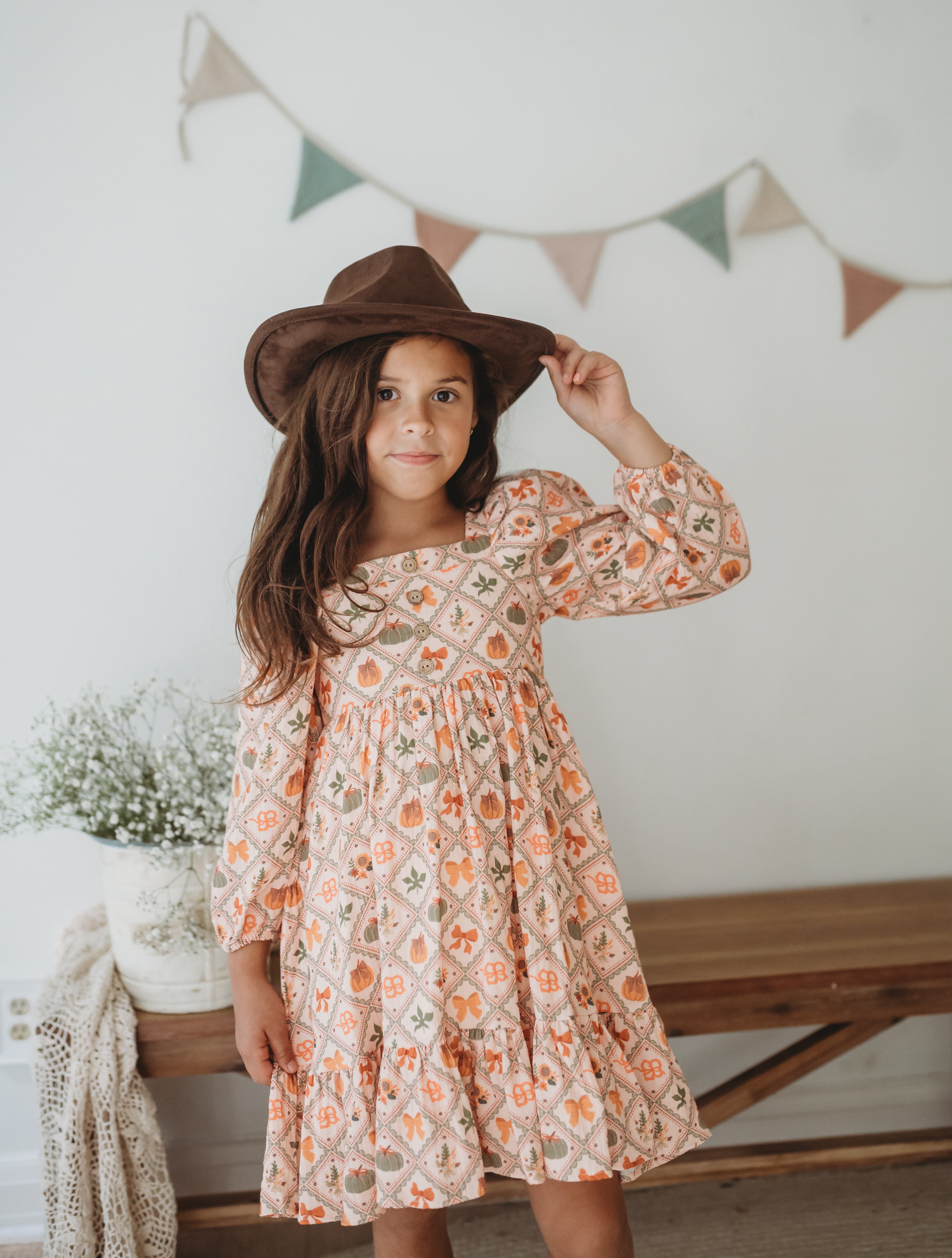 Puff Sleeve Gauze Dress - Heirloom Harvest (Pre-Order)