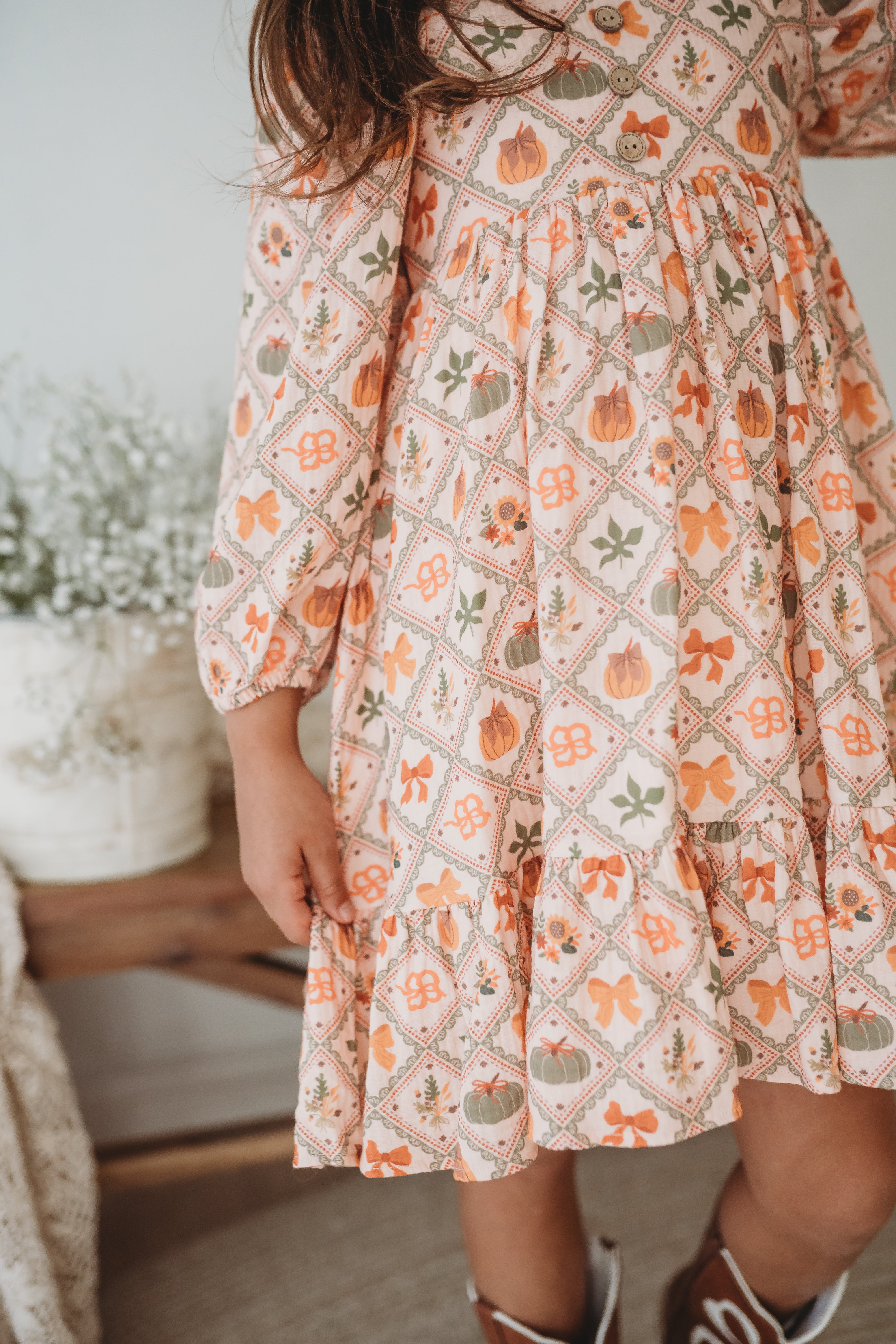 Puff Sleeve Gauze Dress - Heirloom Harvest (Pre-Order)