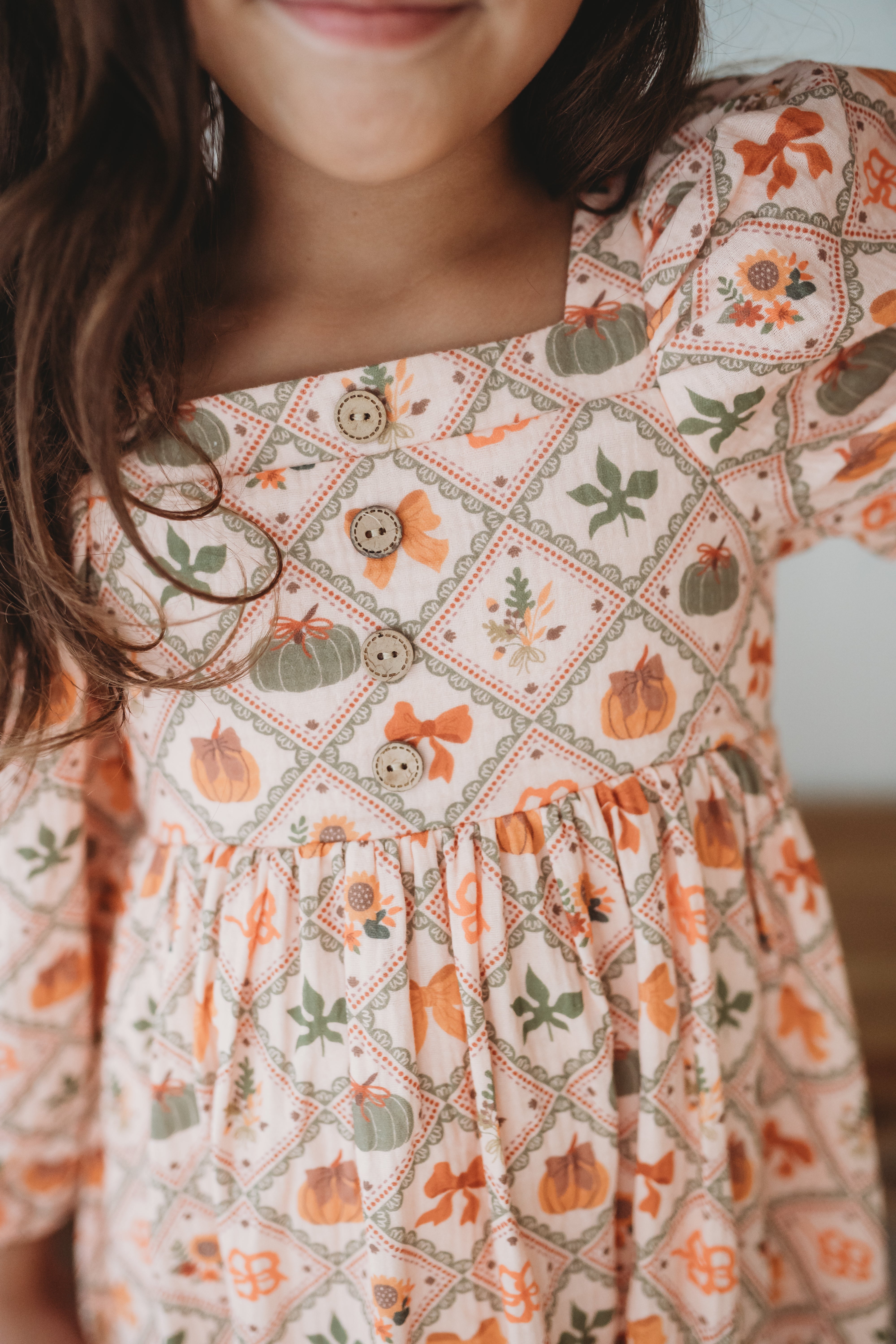 Puff Sleeve Gauze Dress - Heirloom Harvest (Pre-Order)