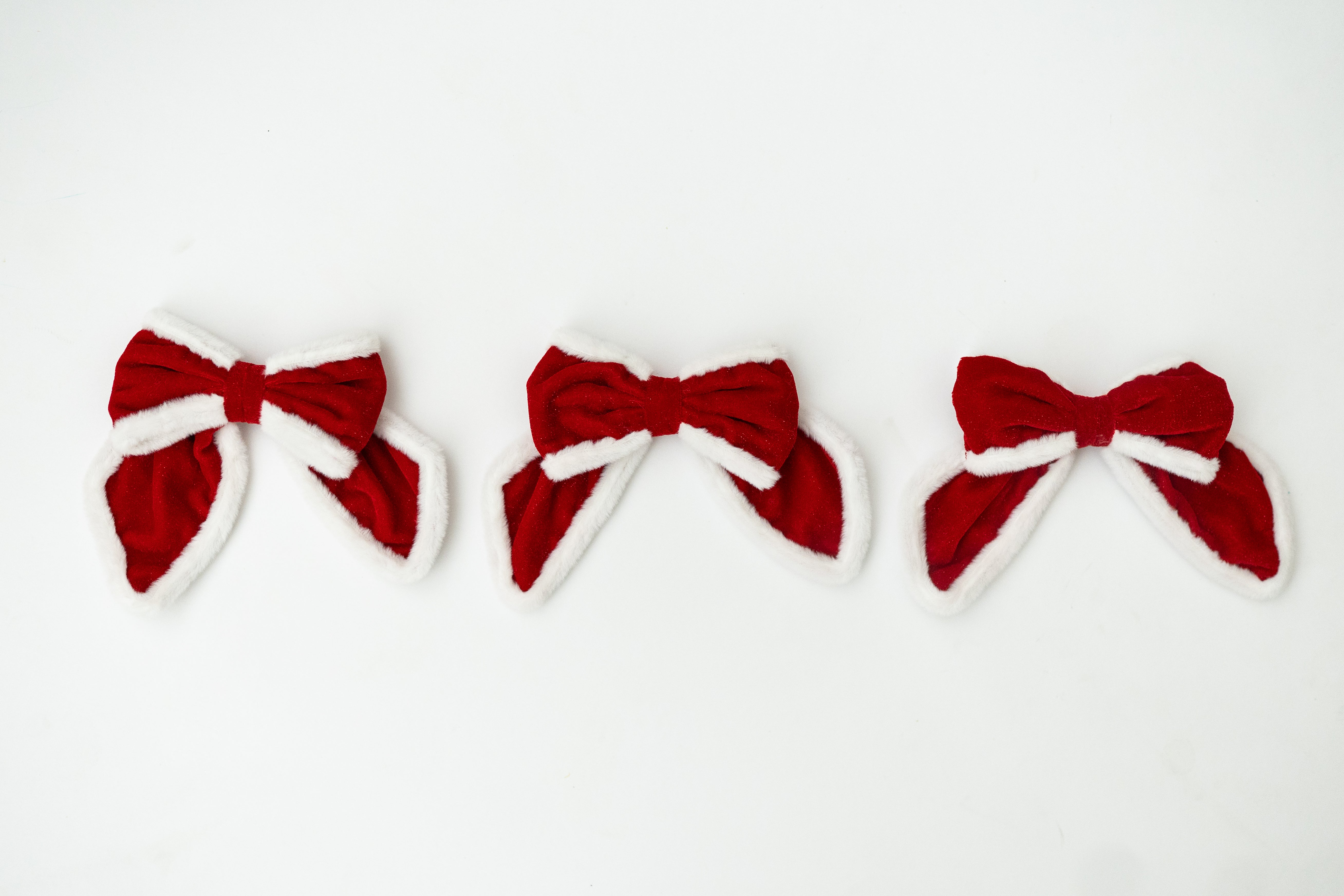 Santa's Suit Velvet Hair Bow