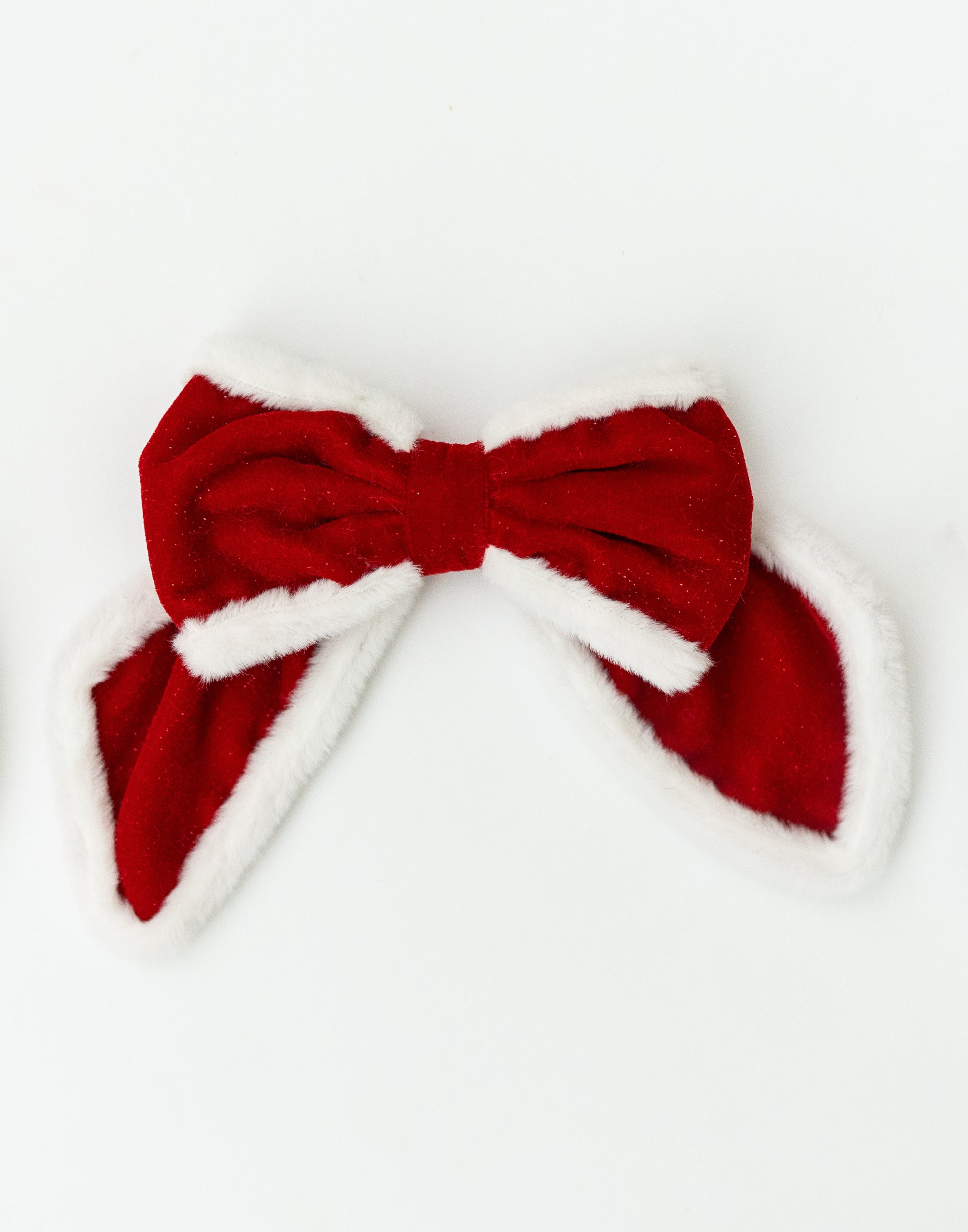 Santa's Suit Velvet Hair Bow