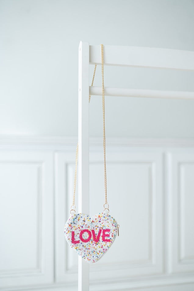 Beaded Tote Purse - Sprinkled with Love