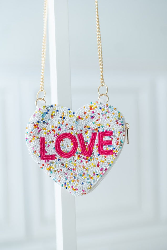 Beaded Tote Purse - Sprinkled with Love