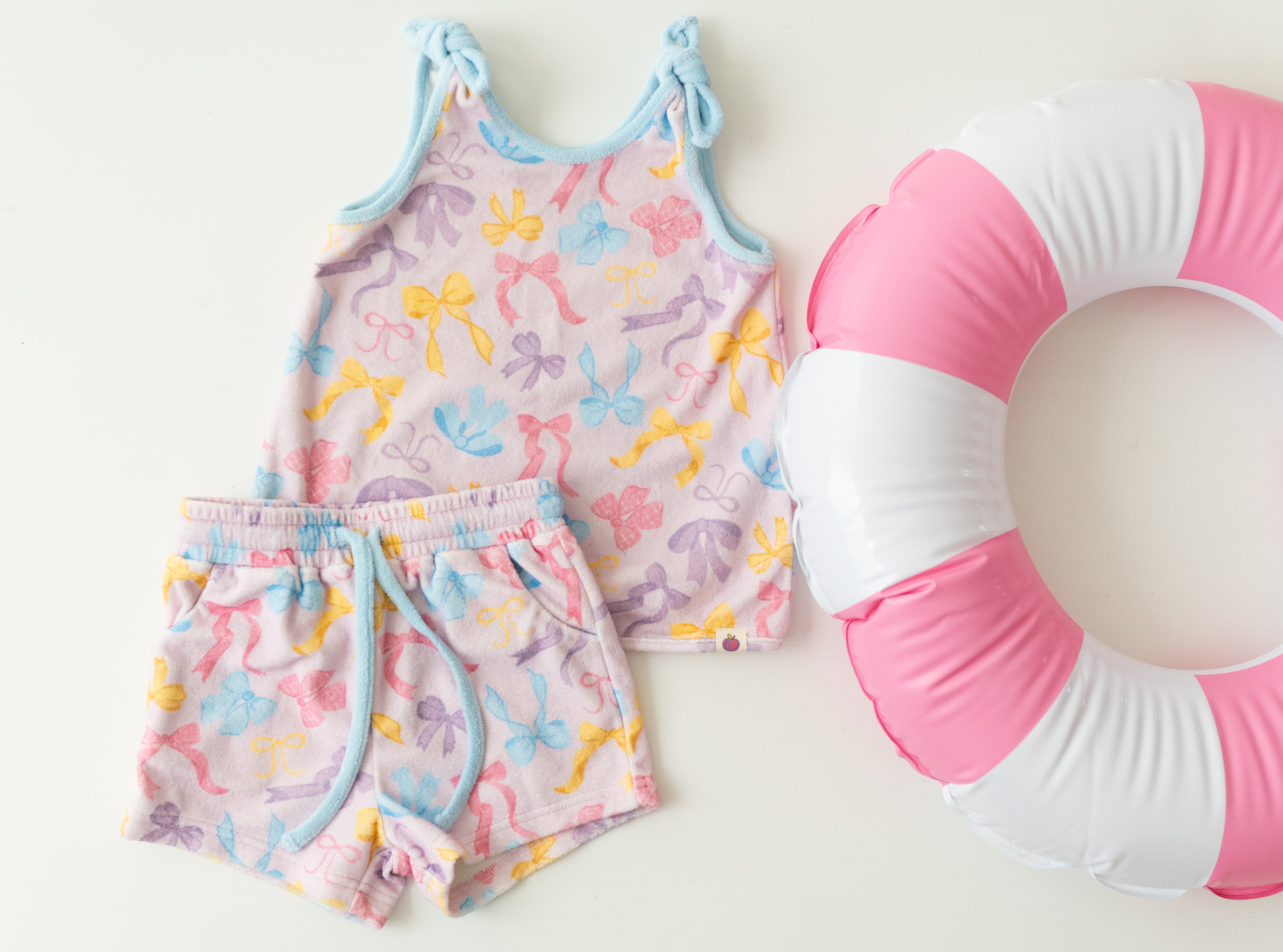 Terry Cloth Swim Cover Set - Bow Bliss