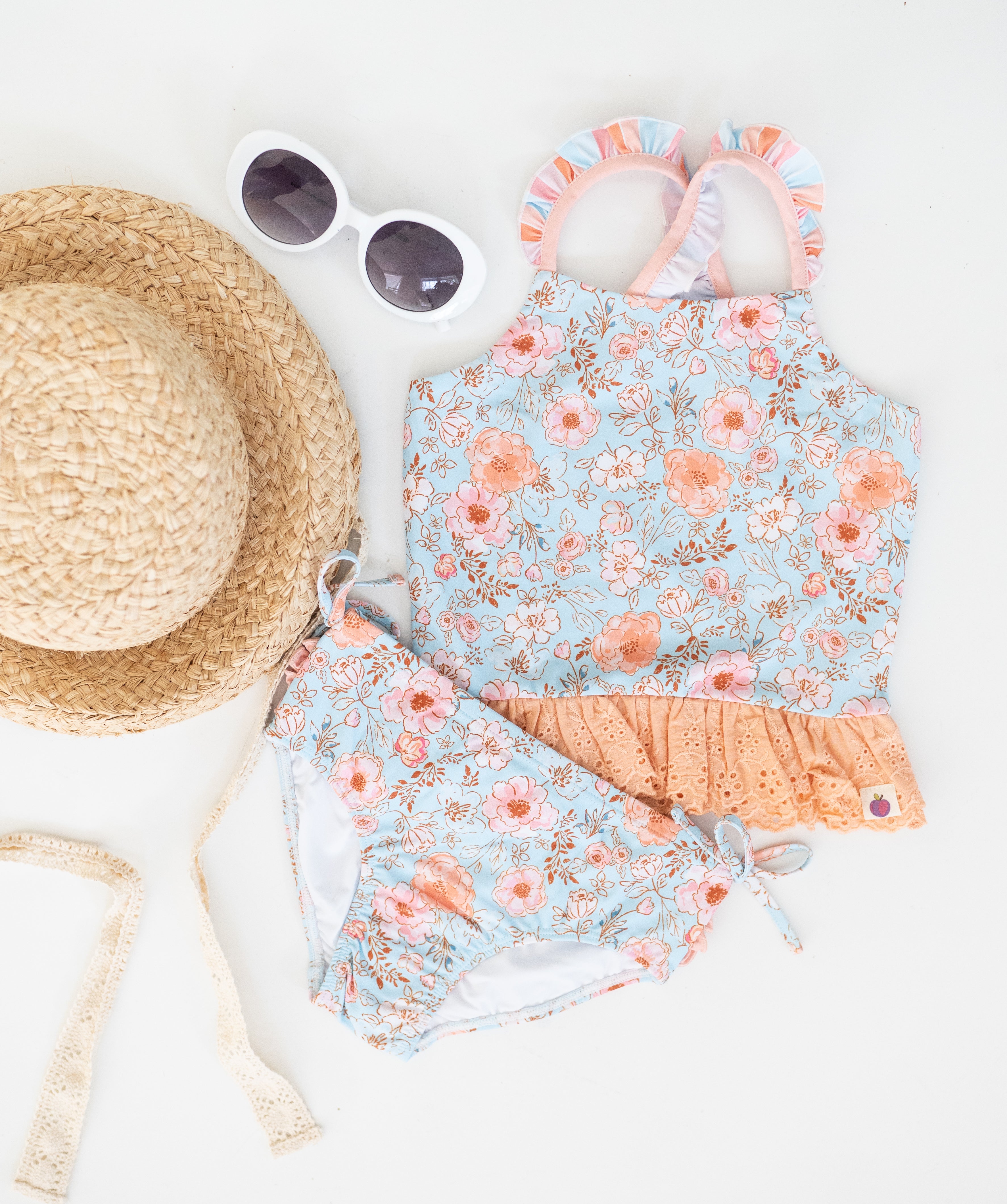 Selah Tankini Swimsuit - Tangerine Tides