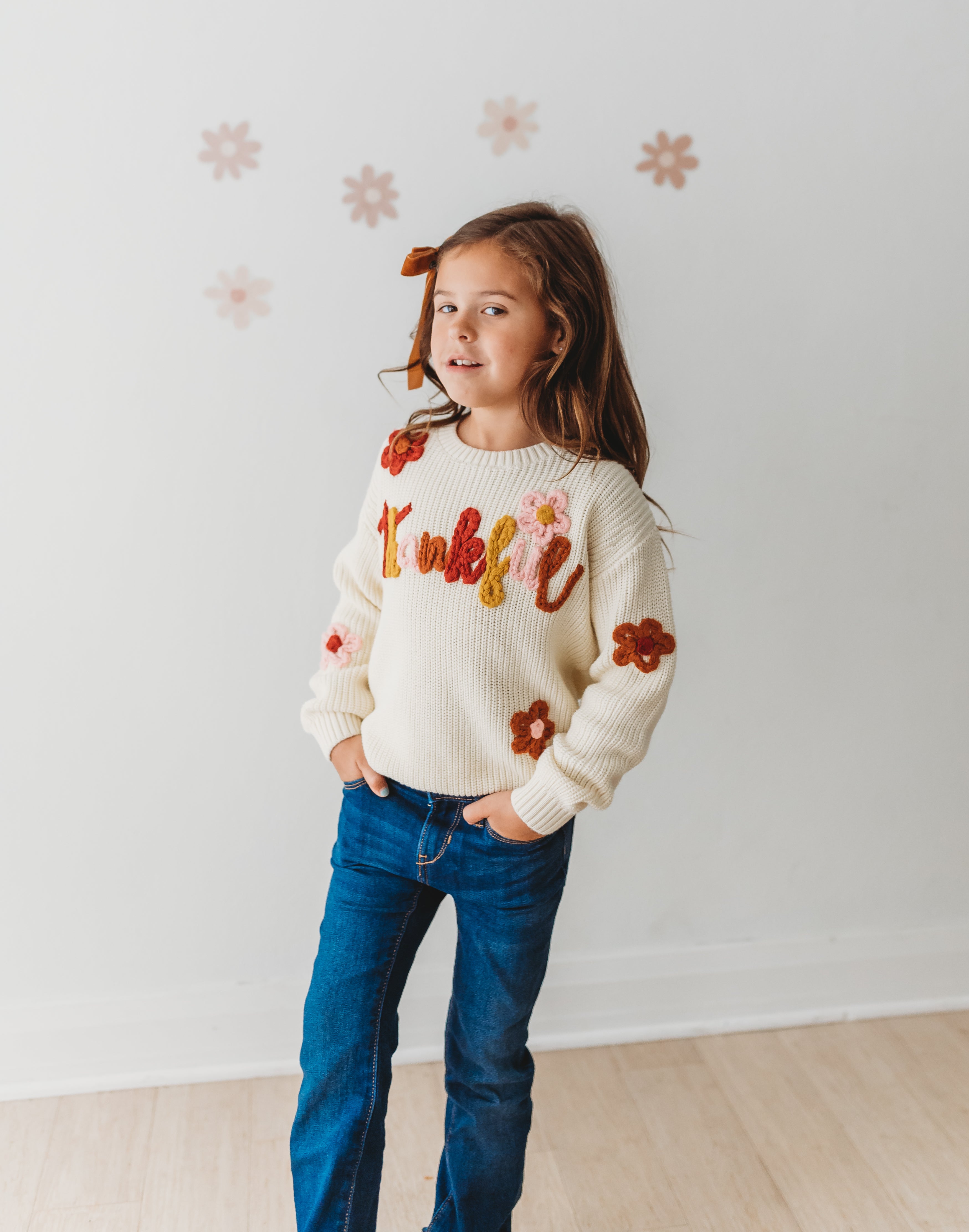 Embroidered Sweater - Thankful