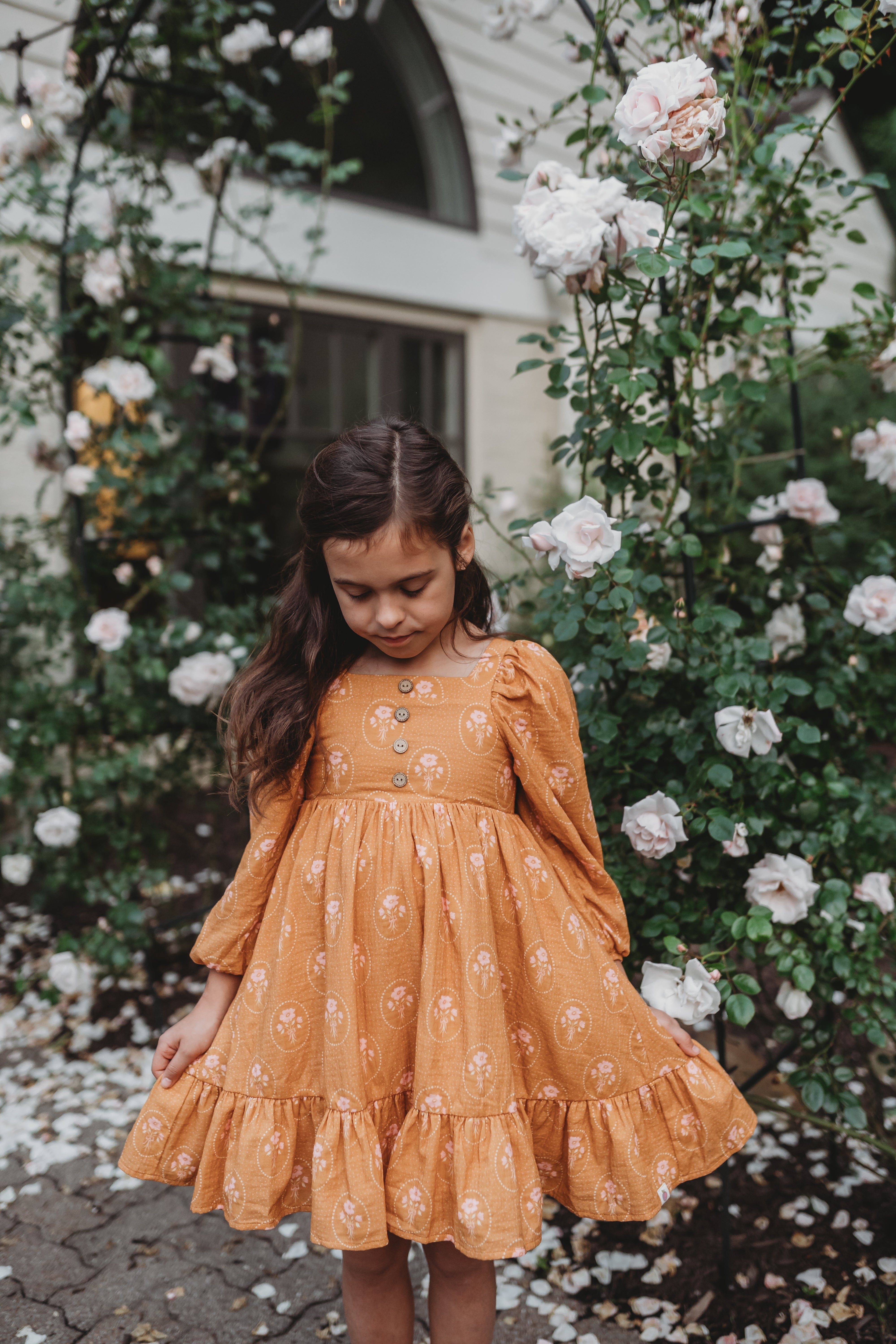 Puff Sleeve Gauze Dress - Harvest Stitch