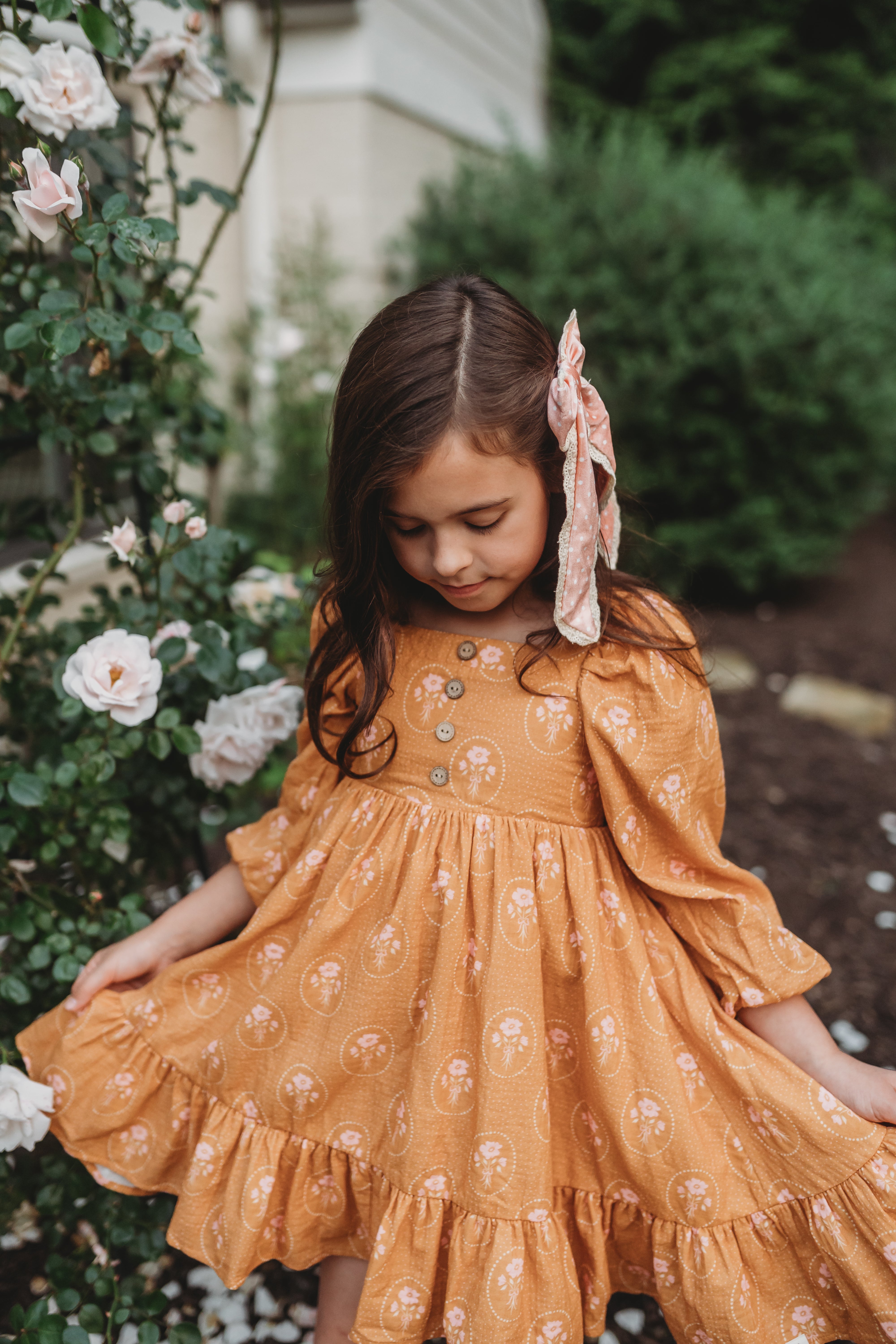 Puff Sleeve Gauze Dress - Harvest Stitch