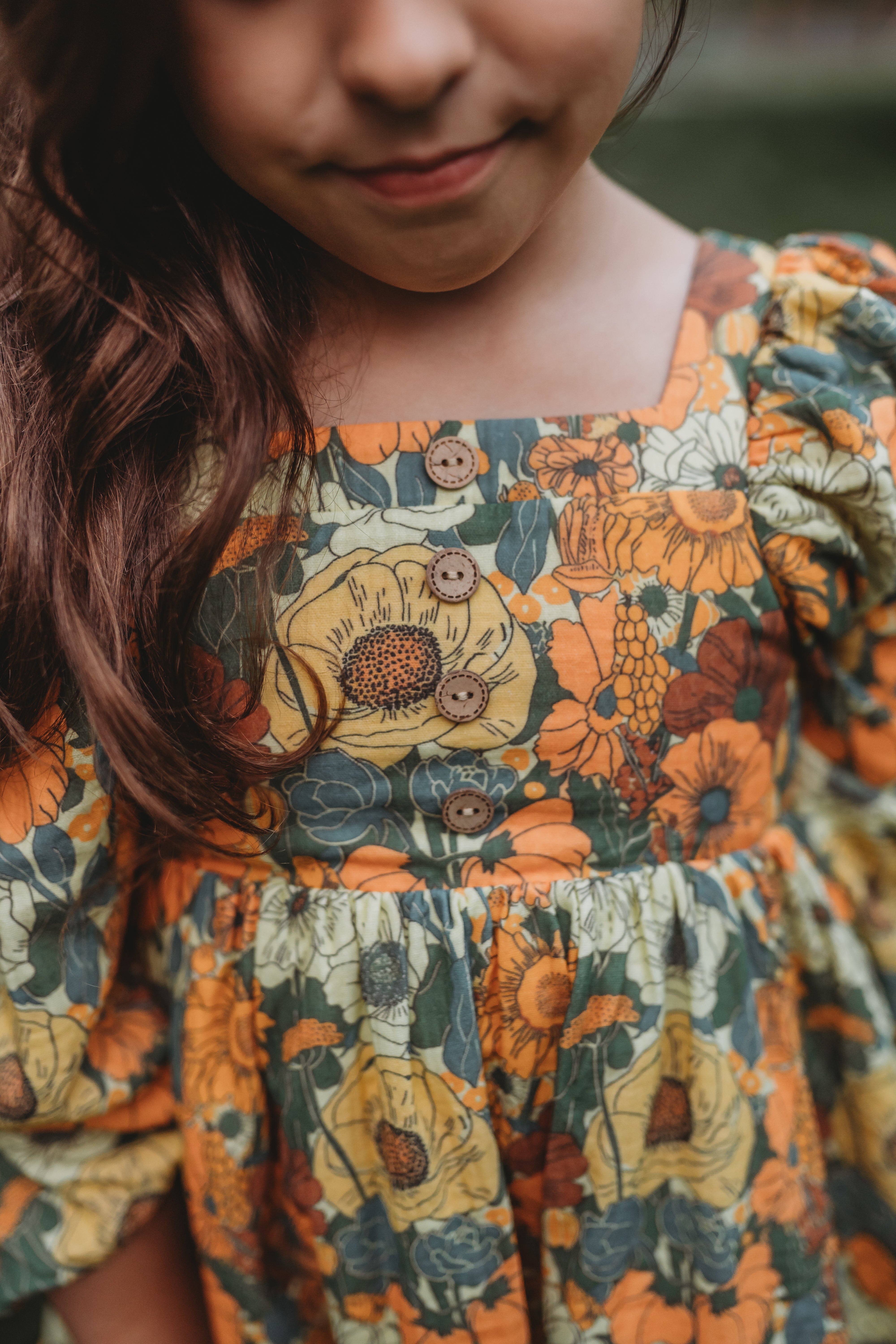 Puff Sleeve Gauze Dress - Golden Grove
