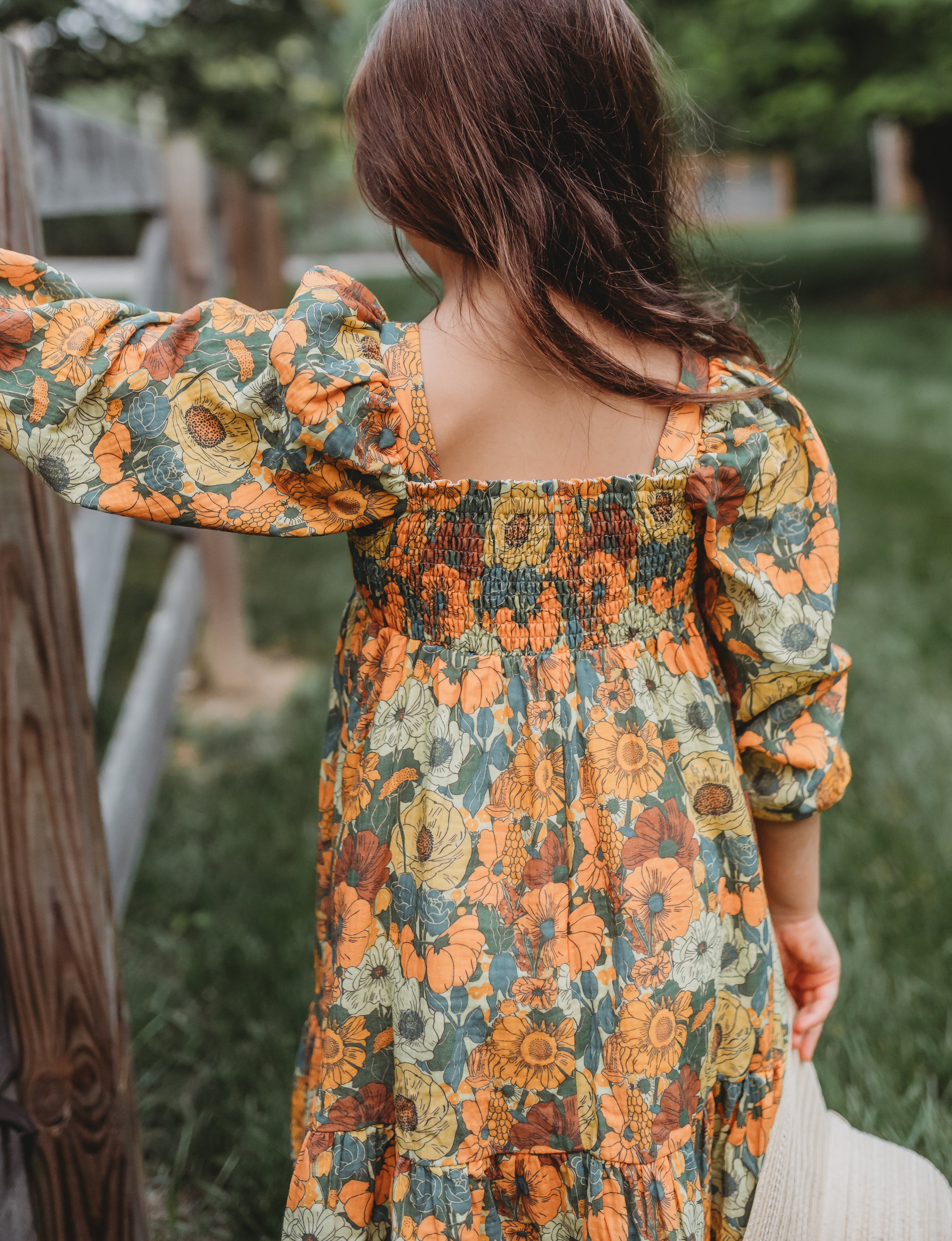 Puff Sleeve Gauze Dress - Golden Grove