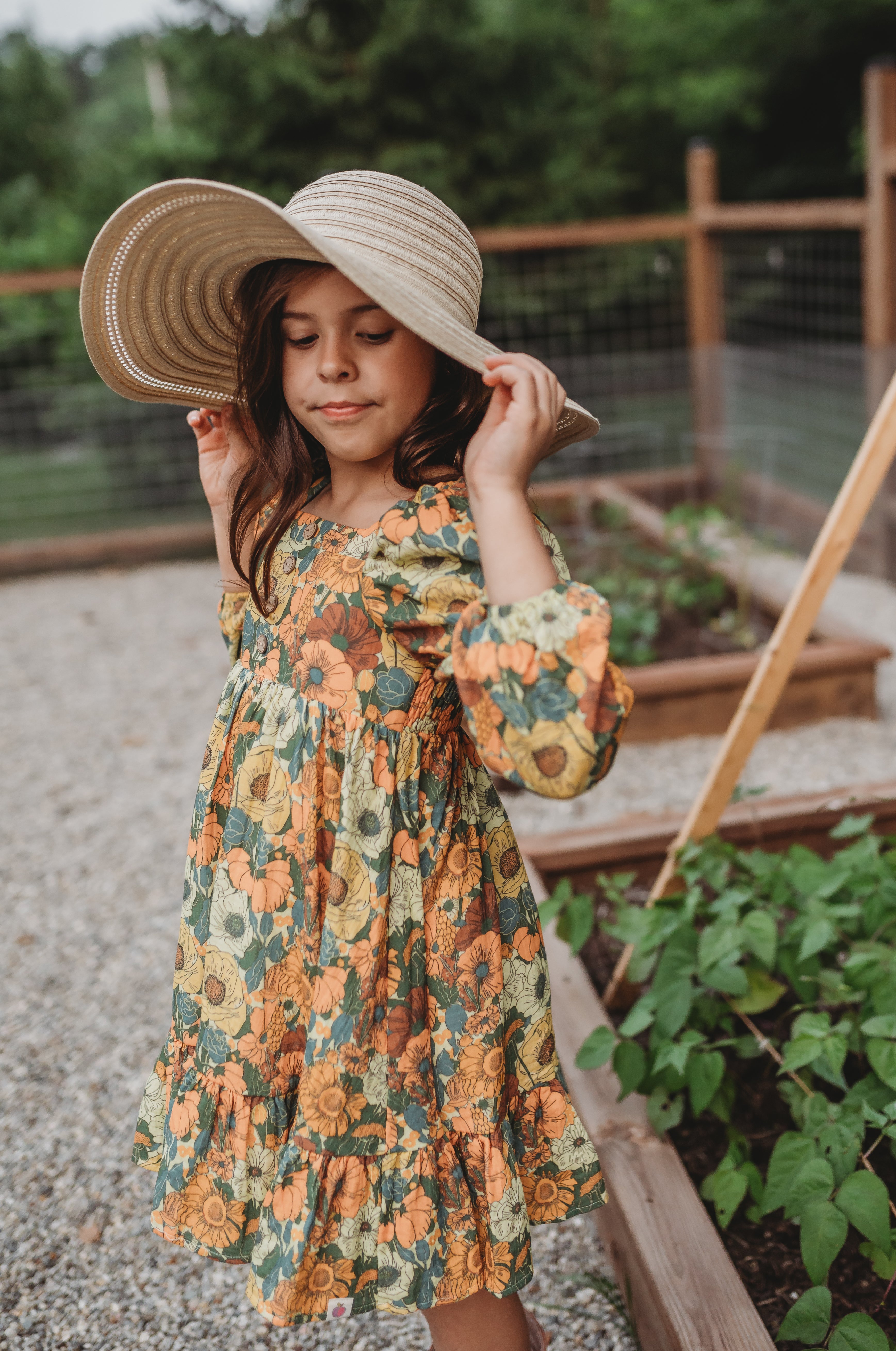 Puff Sleeve Gauze Dress - Golden Grove