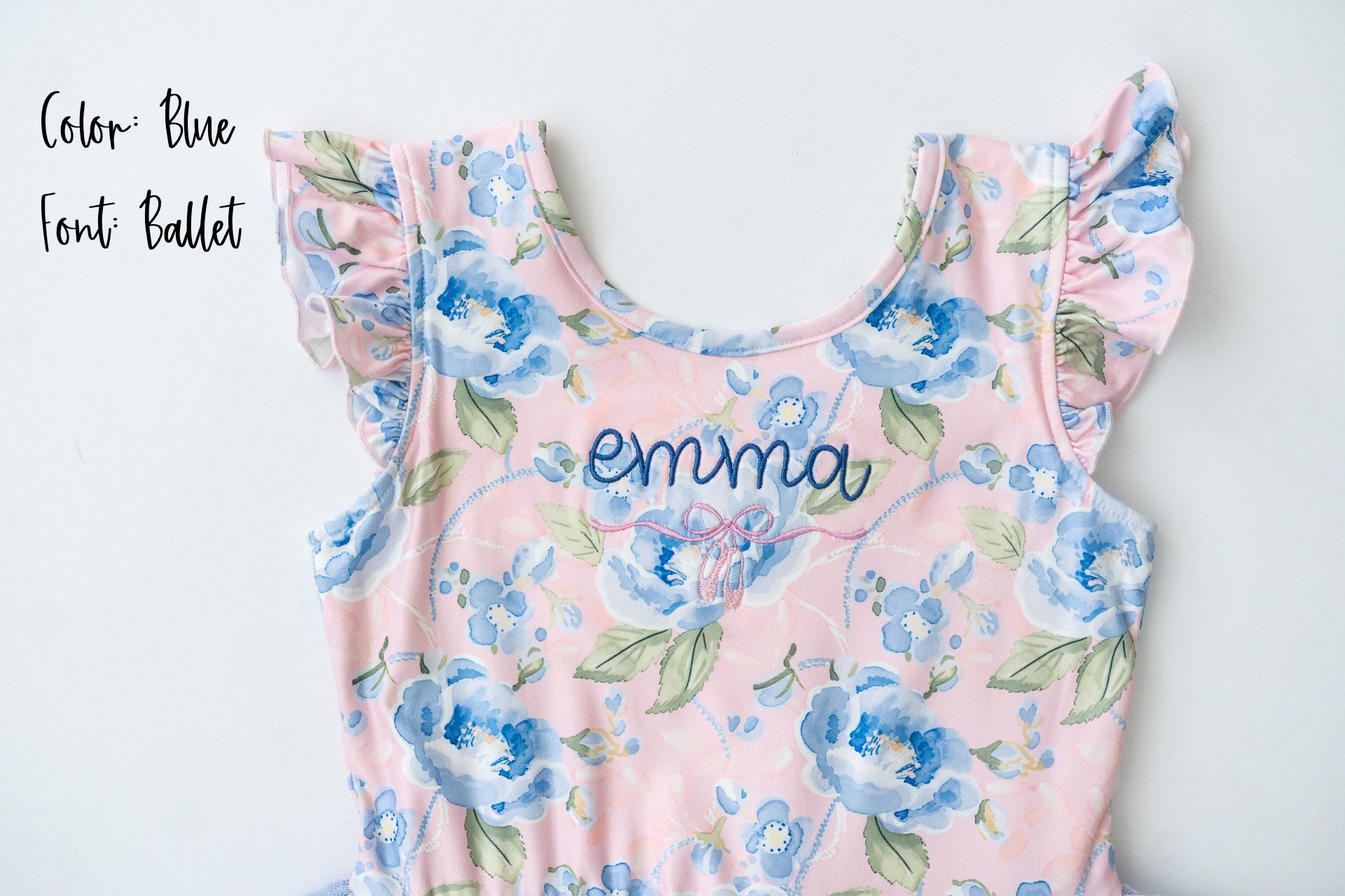 Farrah Tiered Leotard - Blush & Bloom