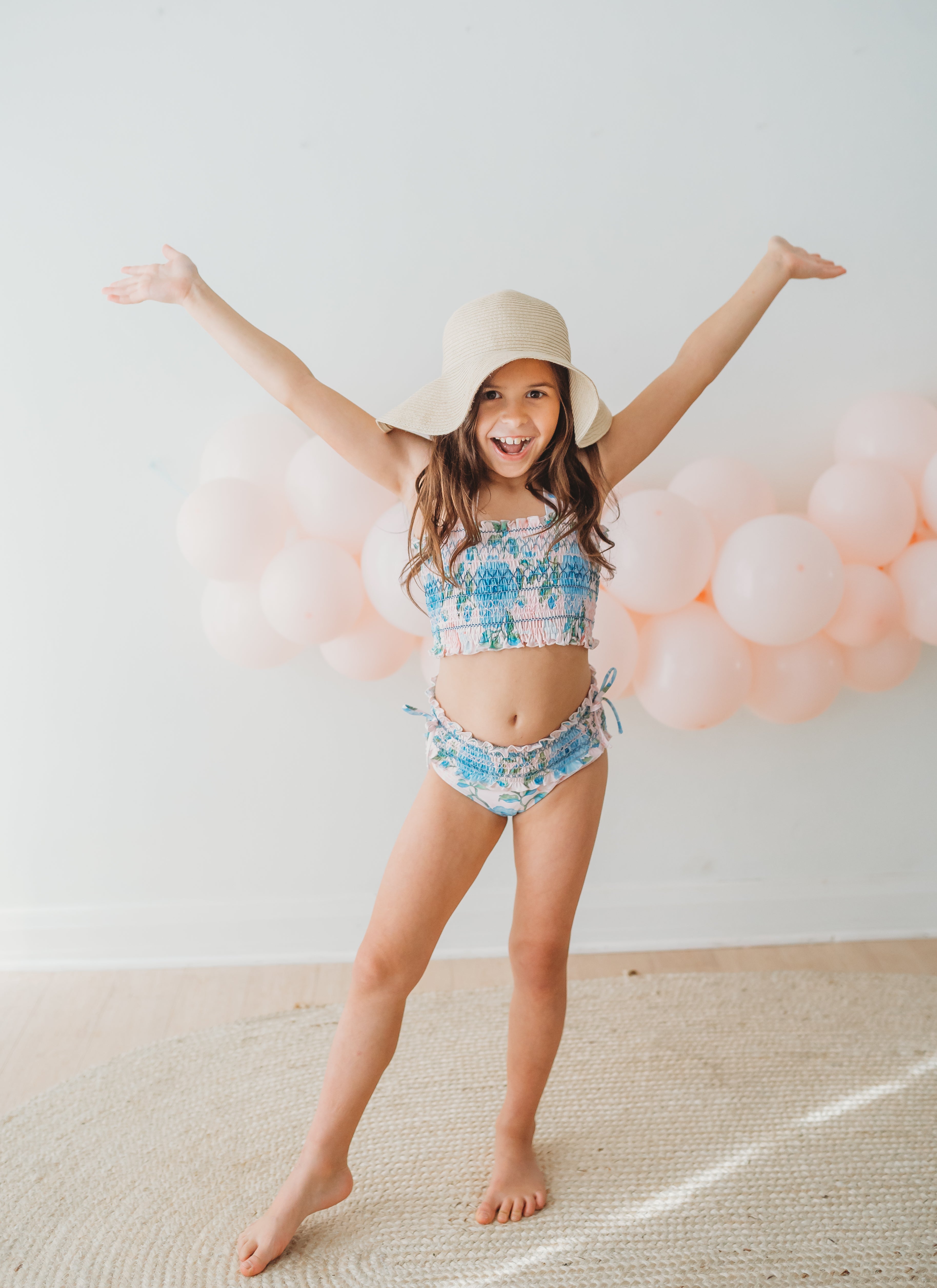 Waverly Shirred Swimsuit - Blush & Bloom (Pre-Order)